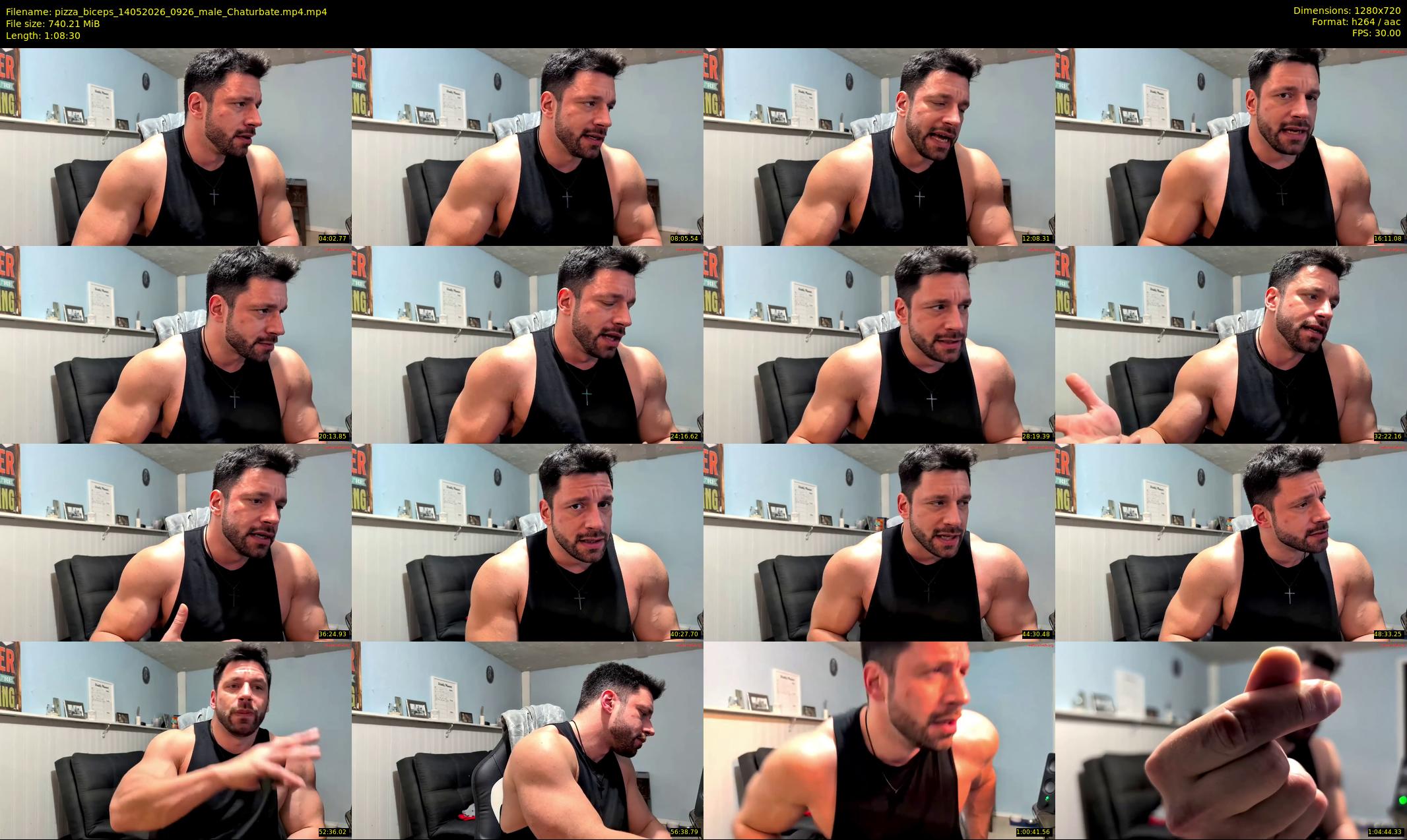 pizza_biceps — 69 minute Chaturbate male cam show recording, 720p, May 14, 2026