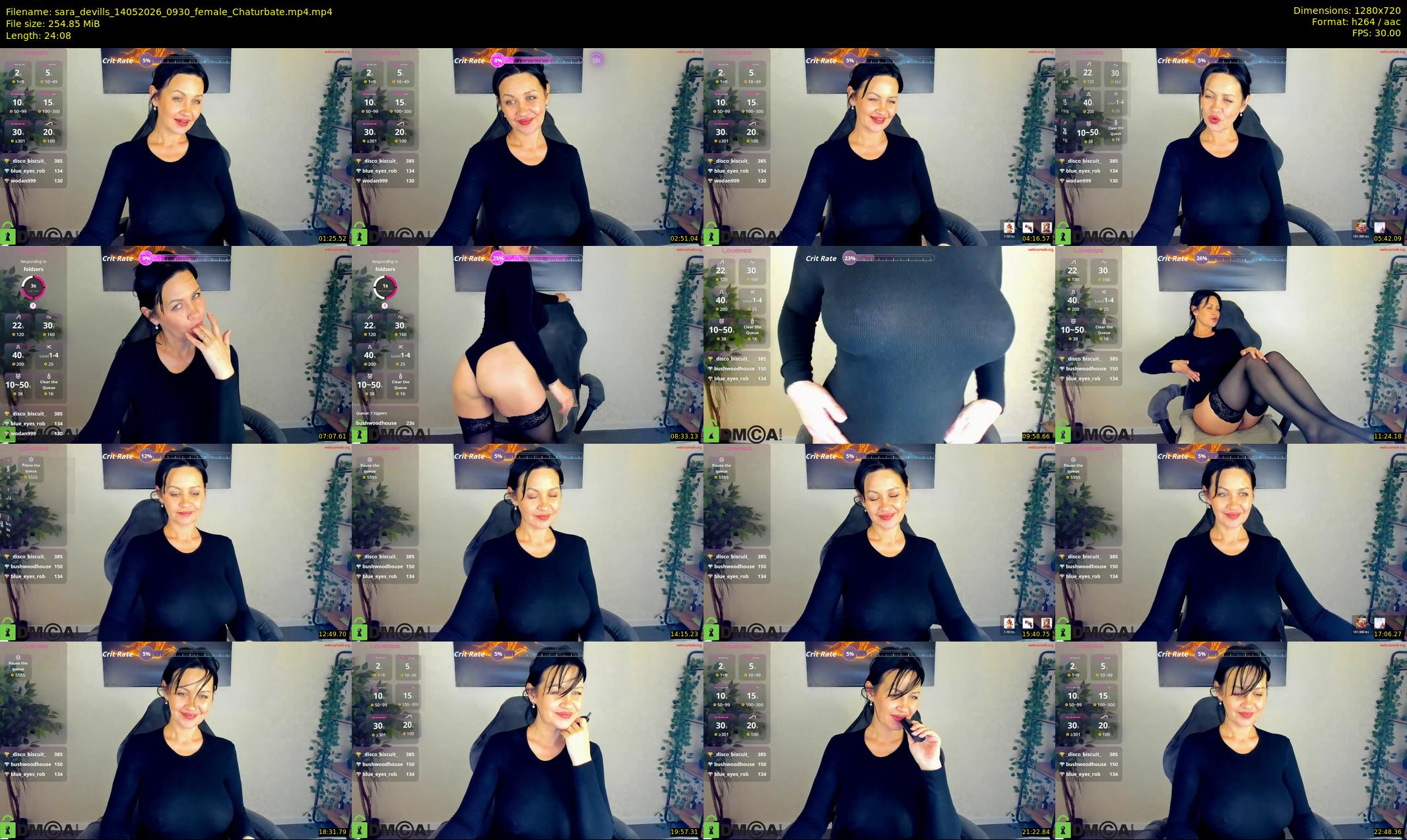 sara_devills — 25 minute Chaturbate female cam show recording, 720p, May 14, 2026