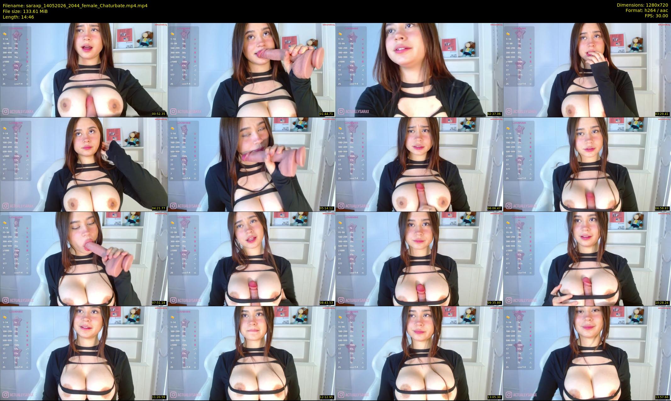 saraxp — 15 minute Chaturbate female cam show recording, 720p, May 14, 2026