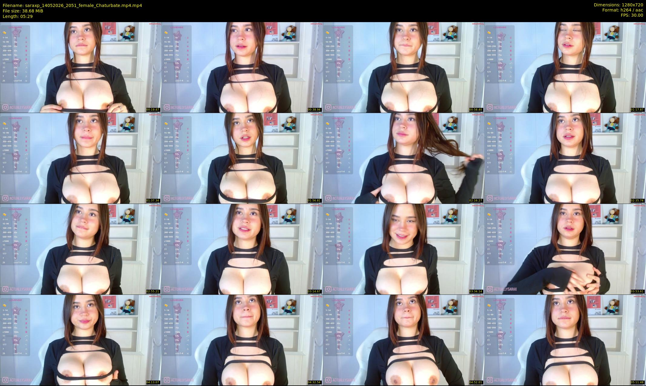 saraxp — 6 minute Chaturbate female cam show recording, 720p, May 14, 2026