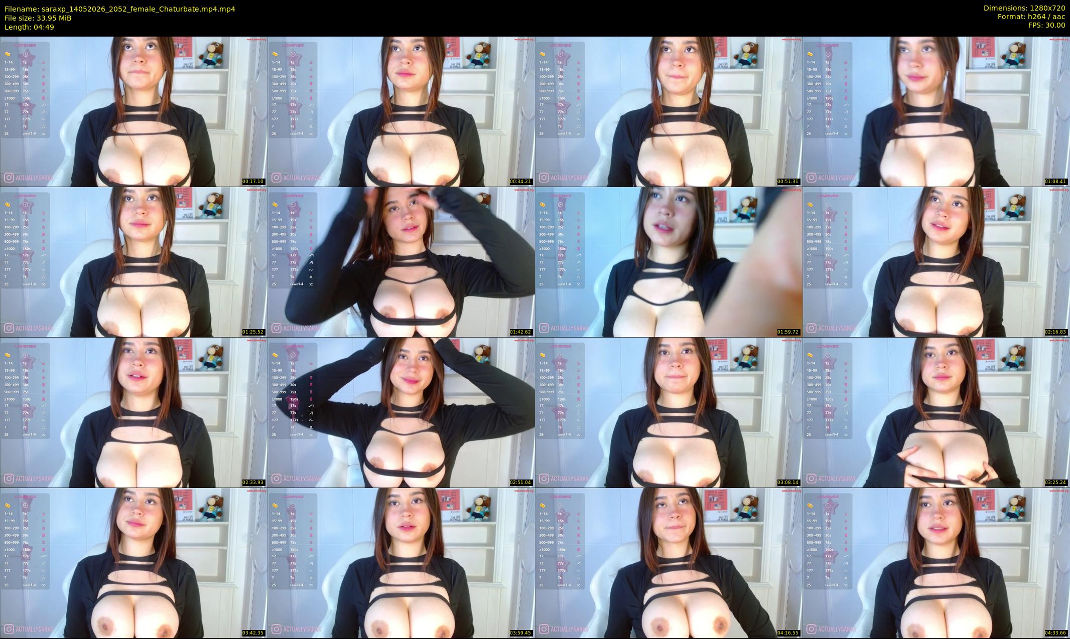 saraxp — 5 minute Chaturbate female cam show recording, 720p, May 14, 2026