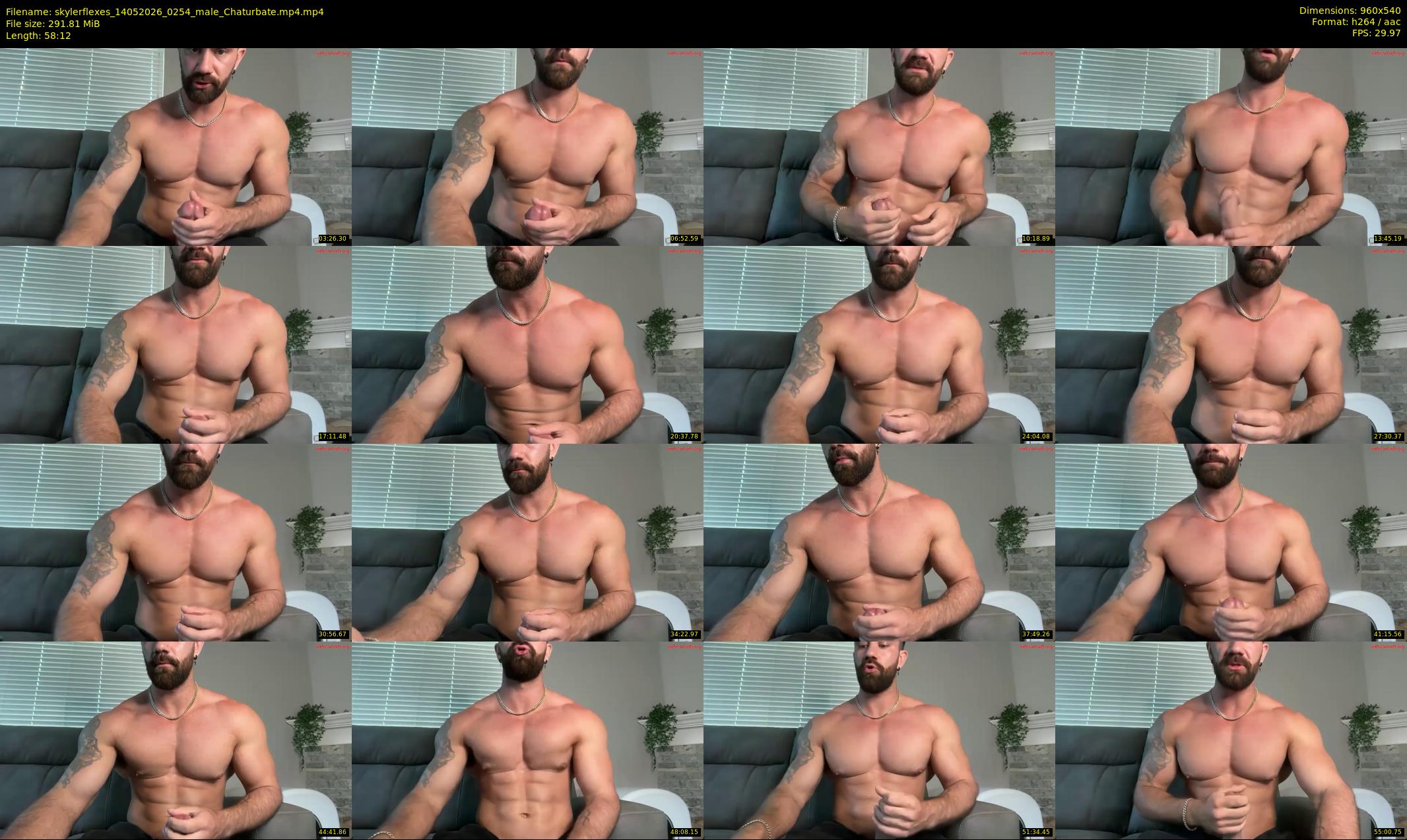 skylerflexes — 59 minute Chaturbate male cam show recording, 480p, May 14, 2026