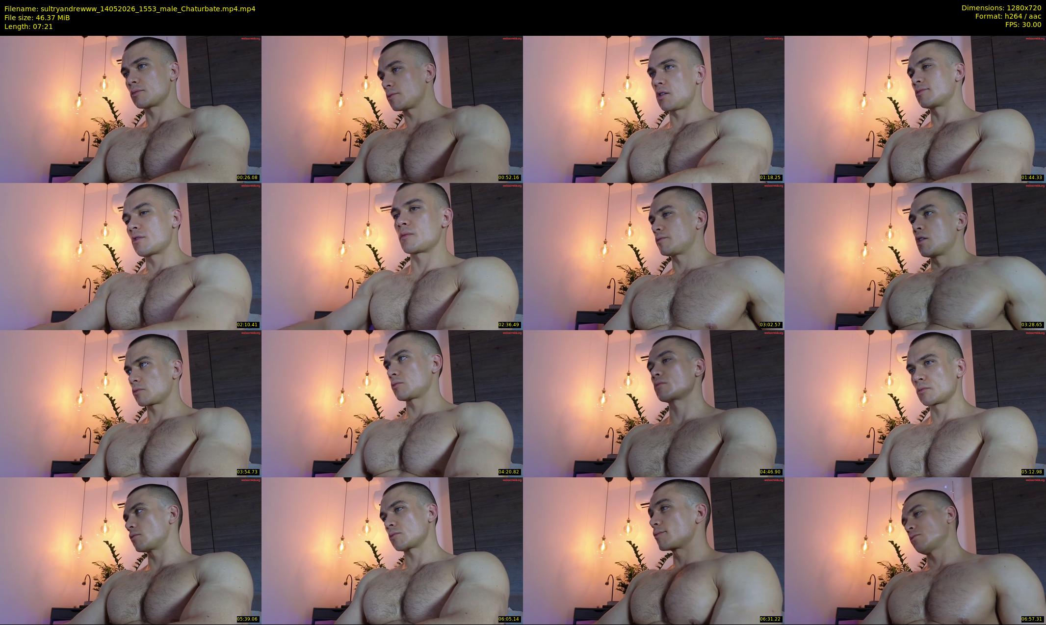sultryandrewww — 8 minute Chaturbate male cam show recording, 720p, May 14, 2026