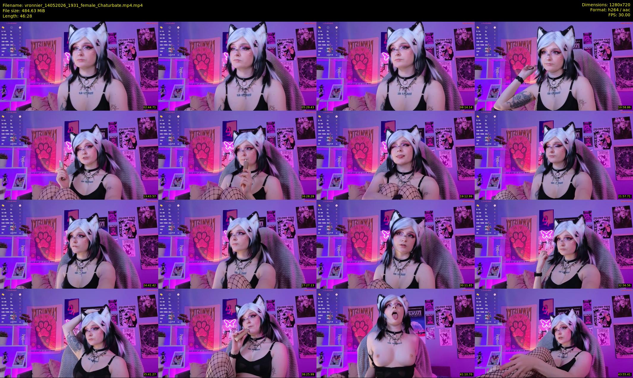 vronnier — 47 minute Chaturbate female cam show recording, 720p, May 14, 2026