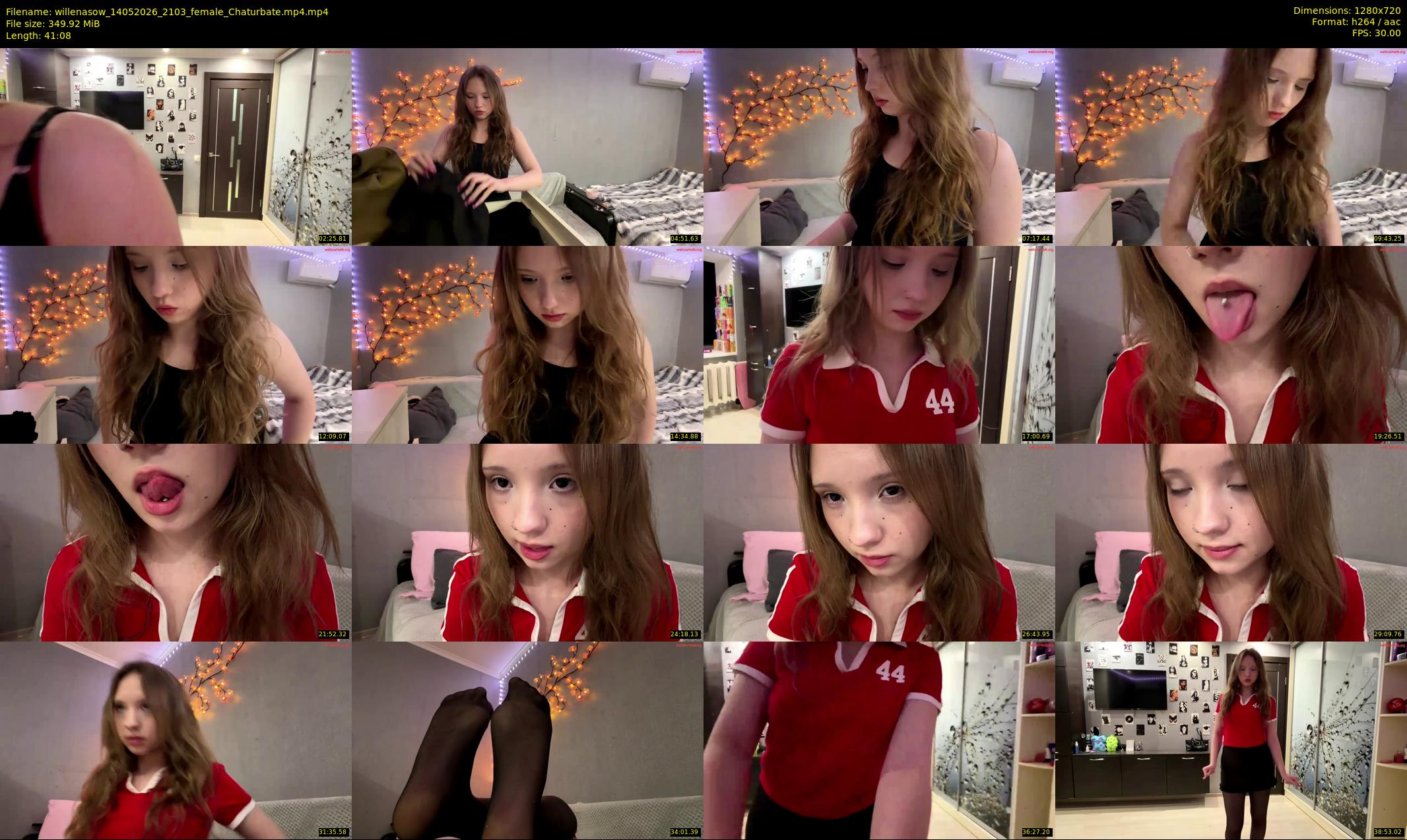 willenasow — 42 minute Chaturbate female cam show recording, 720p, May 14, 2026