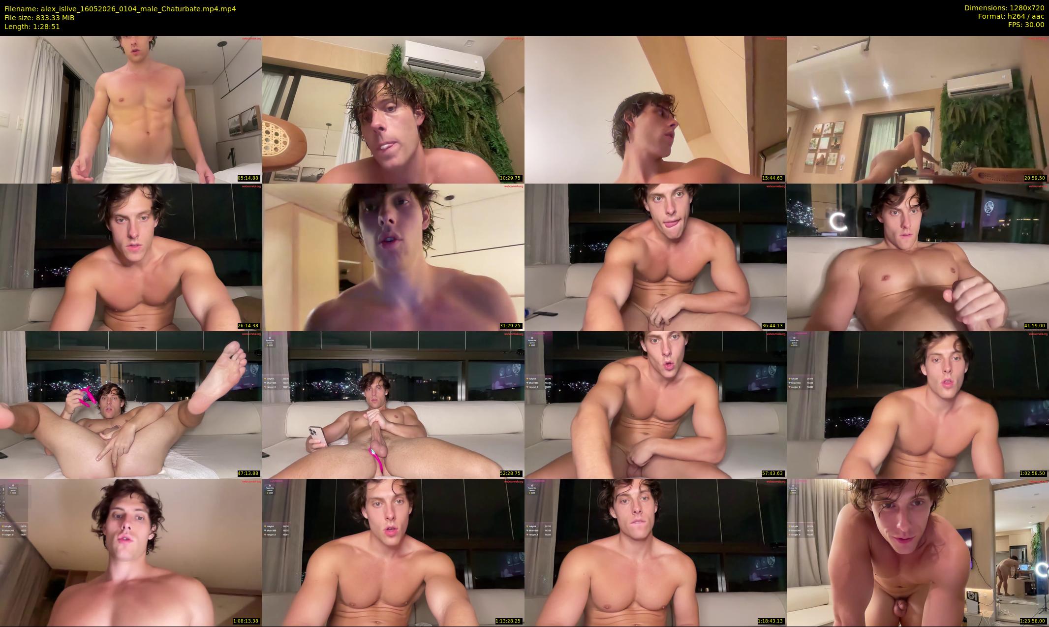 alex_islive — 89 minute Chaturbate male cam show recording, 720p, May 16, 2026