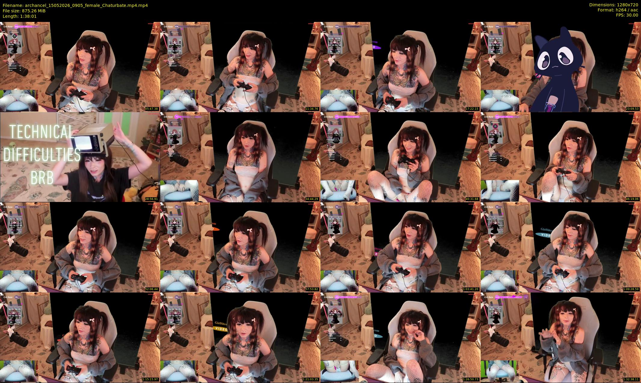 archancel — 99 minute Chaturbate female cam show recording, 720p, May 15, 2026