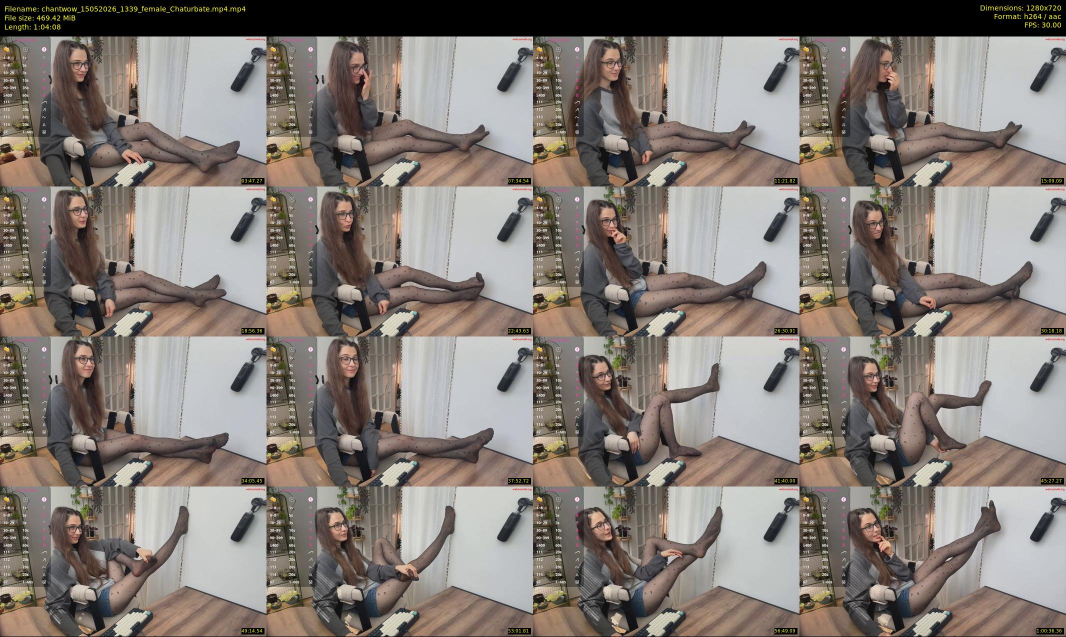 chantwow — 65 minute Chaturbate female cam show recording, 720p, May 15, 2026