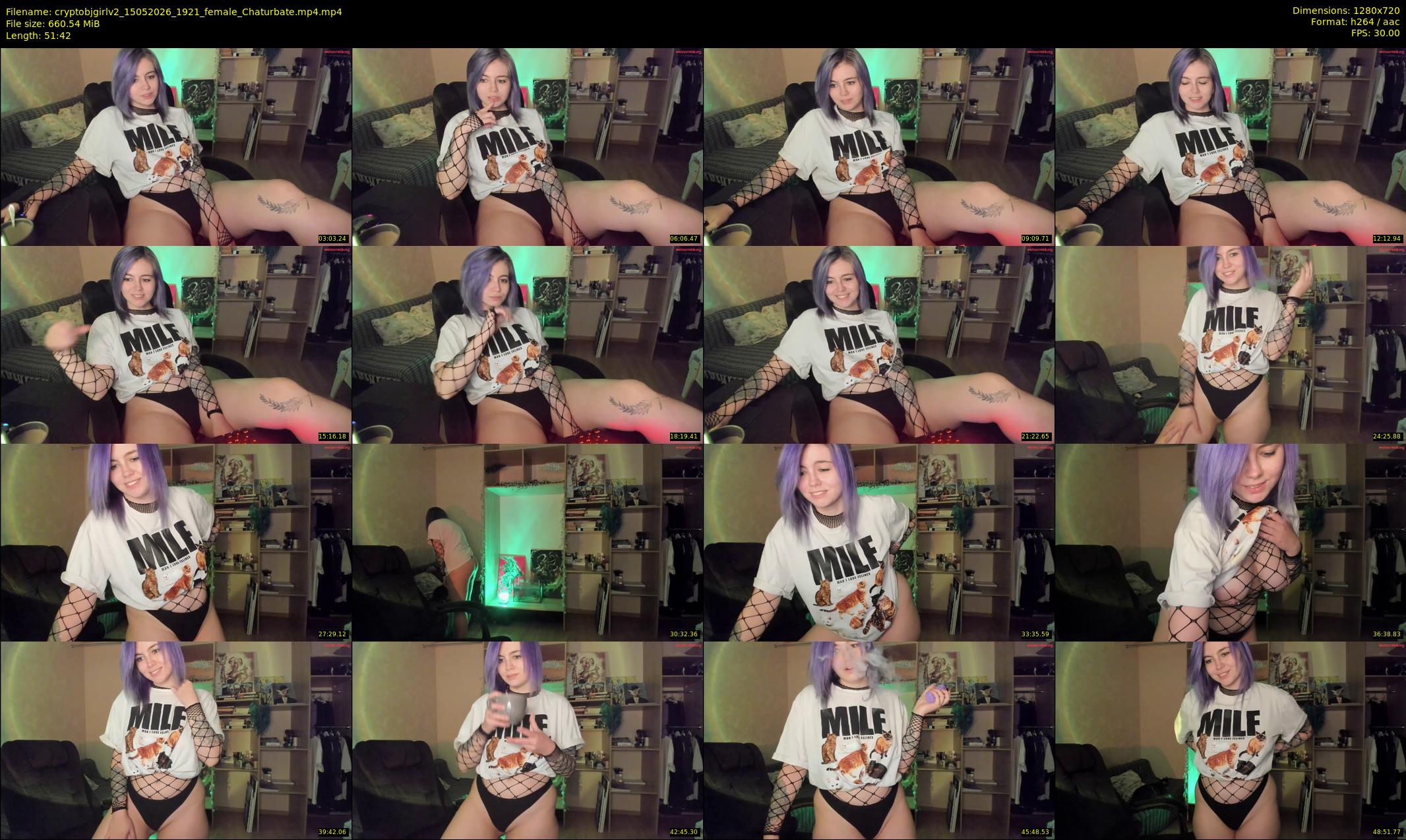 cryptobjgirlv2 — 52 minute Chaturbate female cam show recording, 720p, May 15, 2026