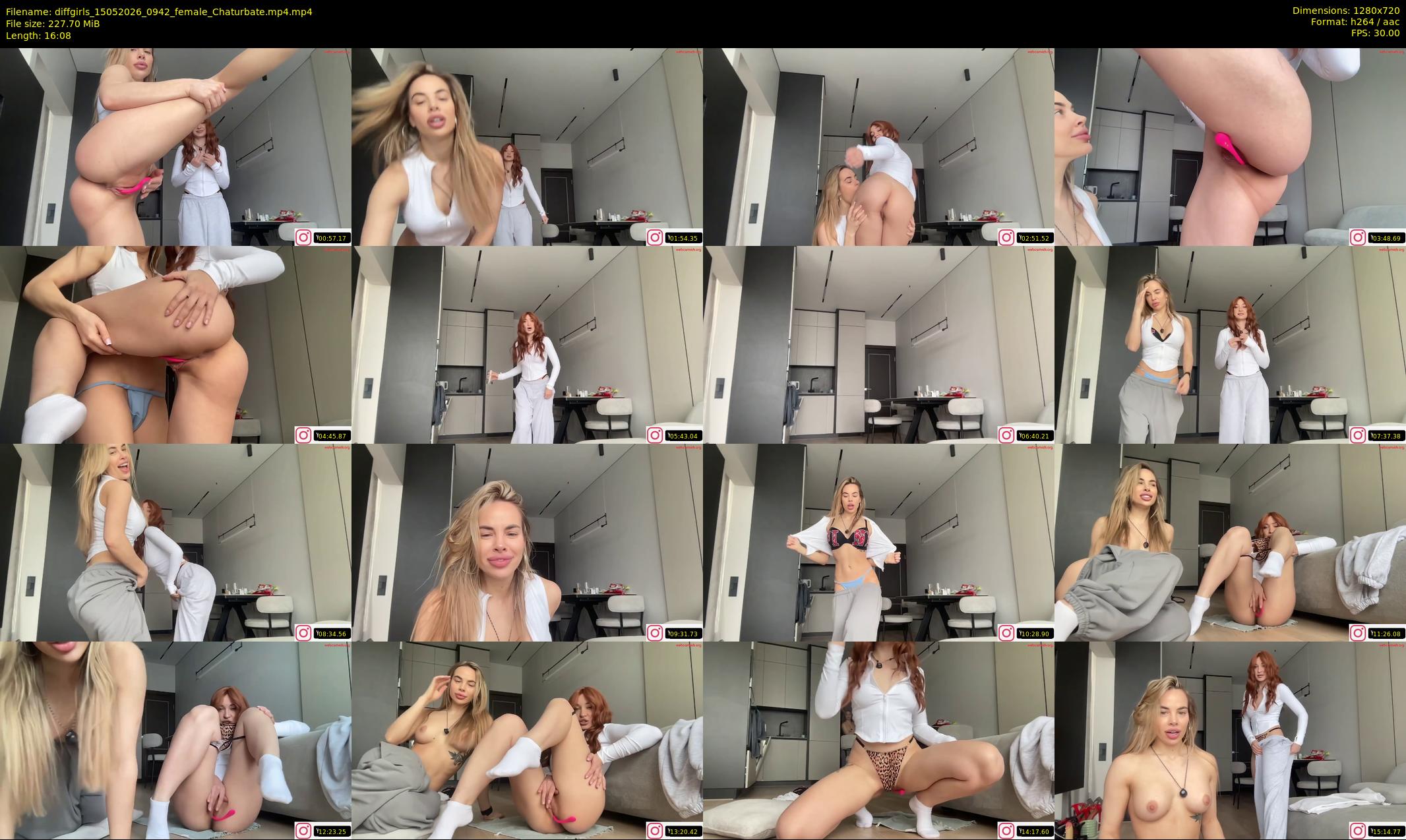 diffgirls — 17 minute Chaturbate female cam show recording, 720p, May 15, 2026