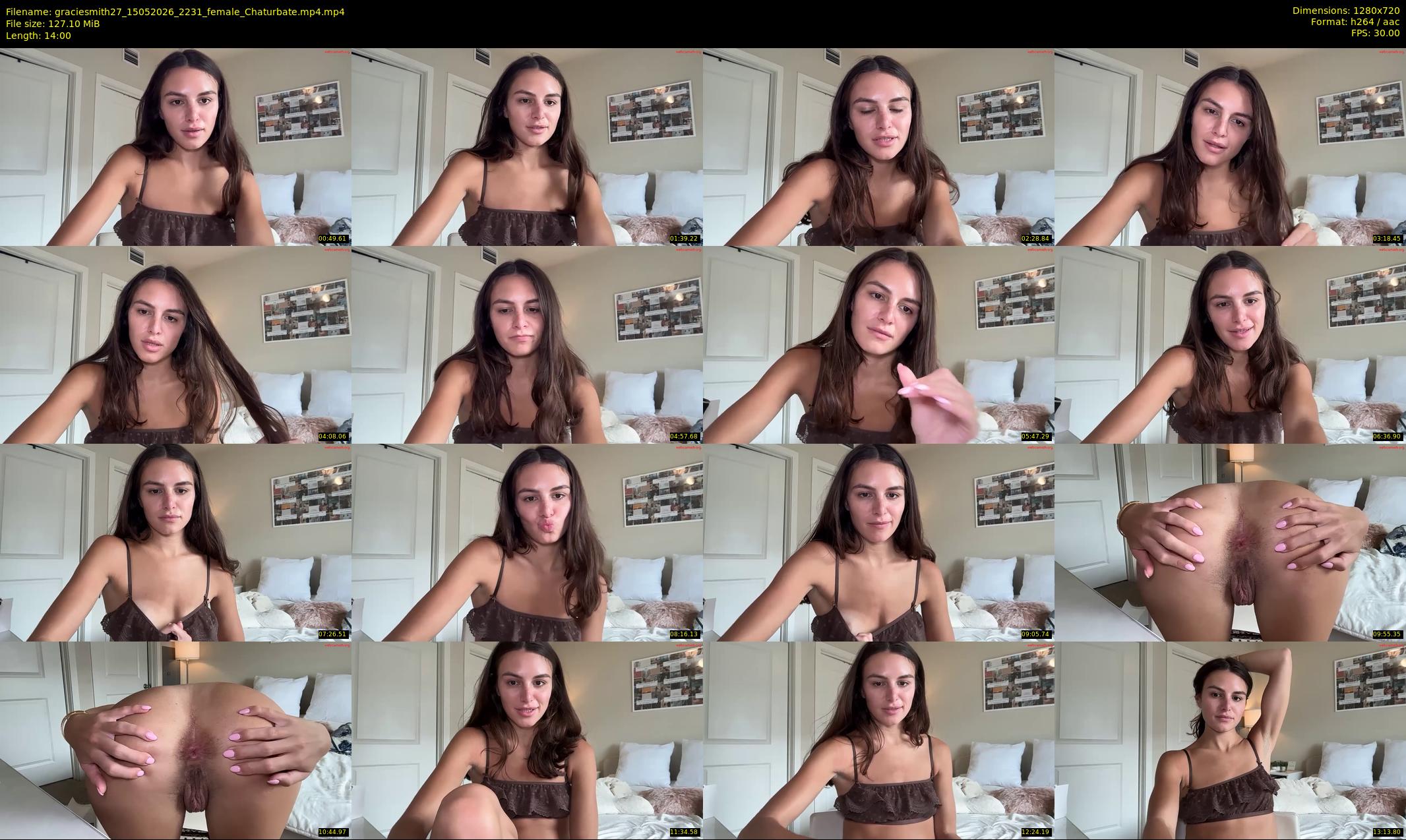 graciesmith27 — 14 minute Chaturbate female cam show recording, 720p, May 15, 2026
