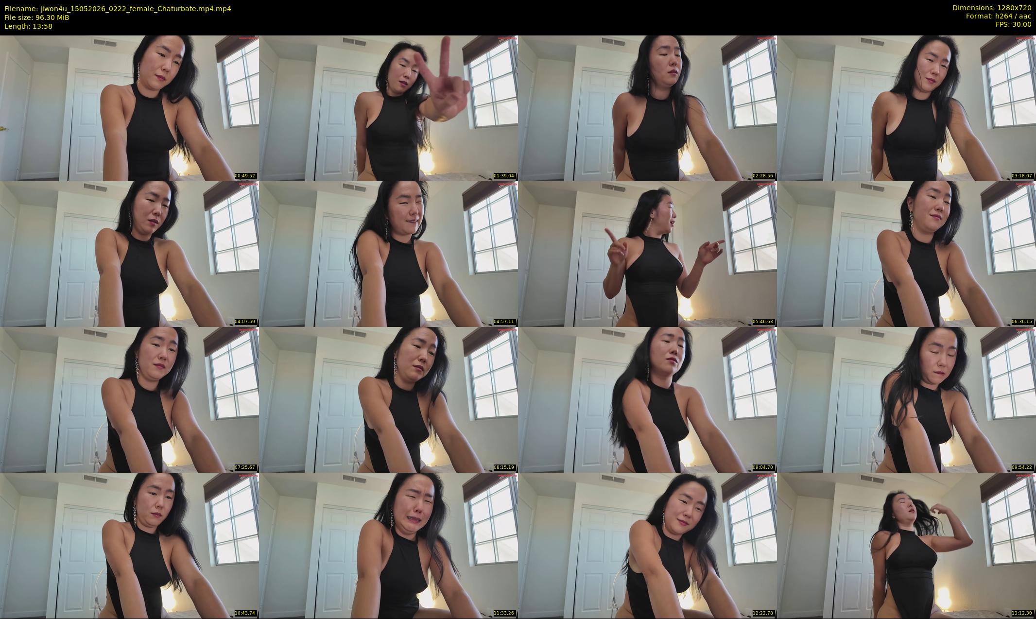 jiwon4u — 14 minute Chaturbate female cam show recording, 720p, May 15, 2026