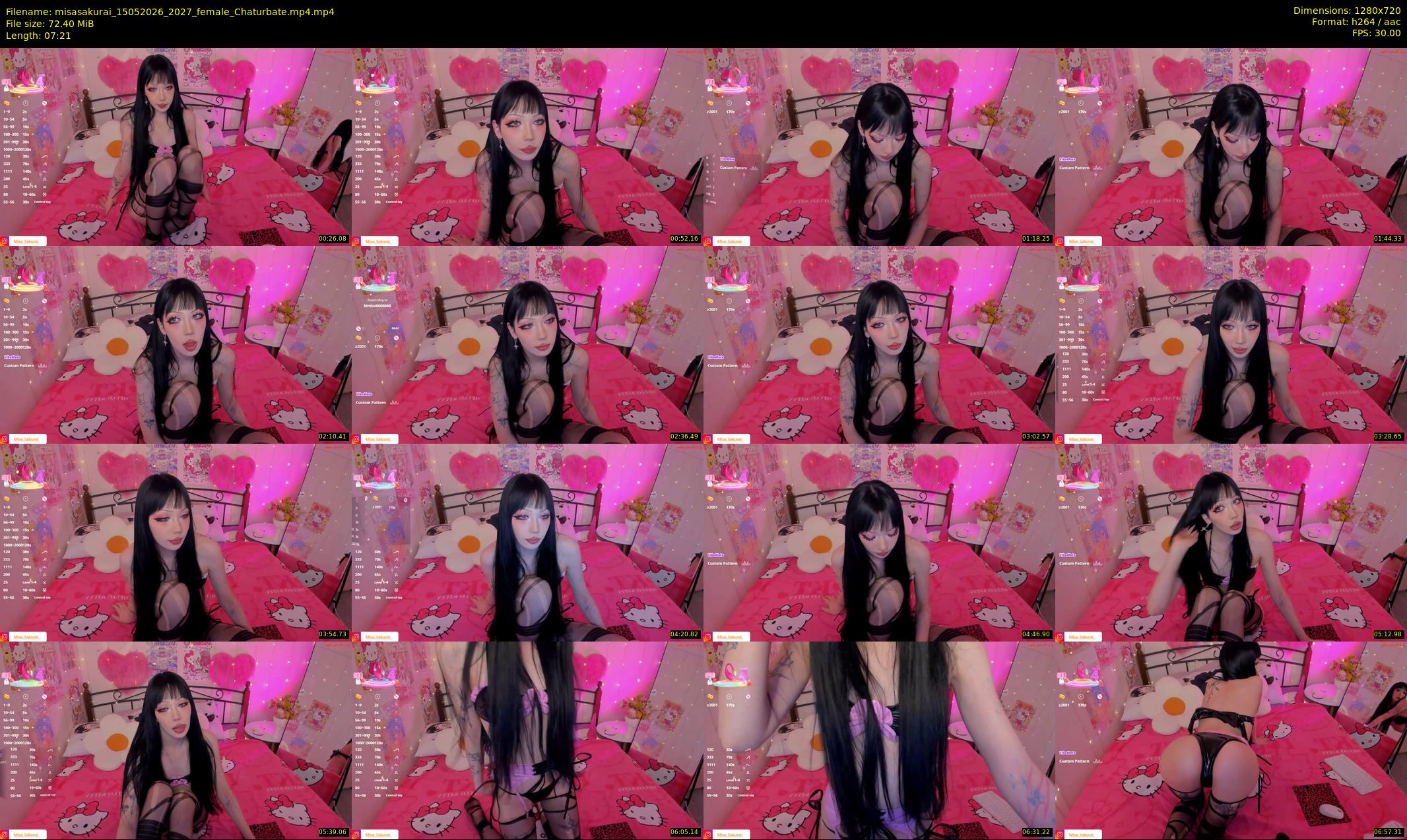 misasakurai — 8 minute Chaturbate female cam show recording, 720p, May 15, 2026