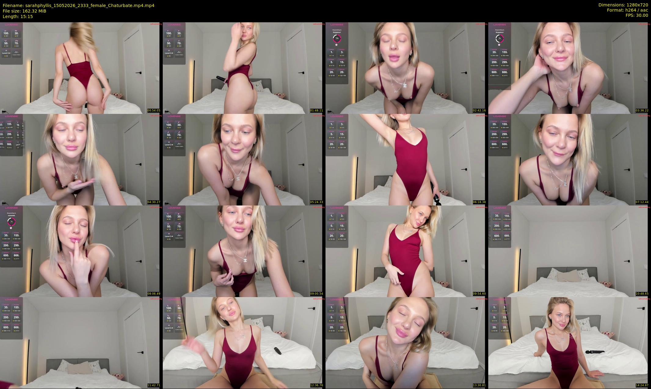 sarahphyllis — 16 minute Chaturbate female cam show recording, 720p, May 15, 2026