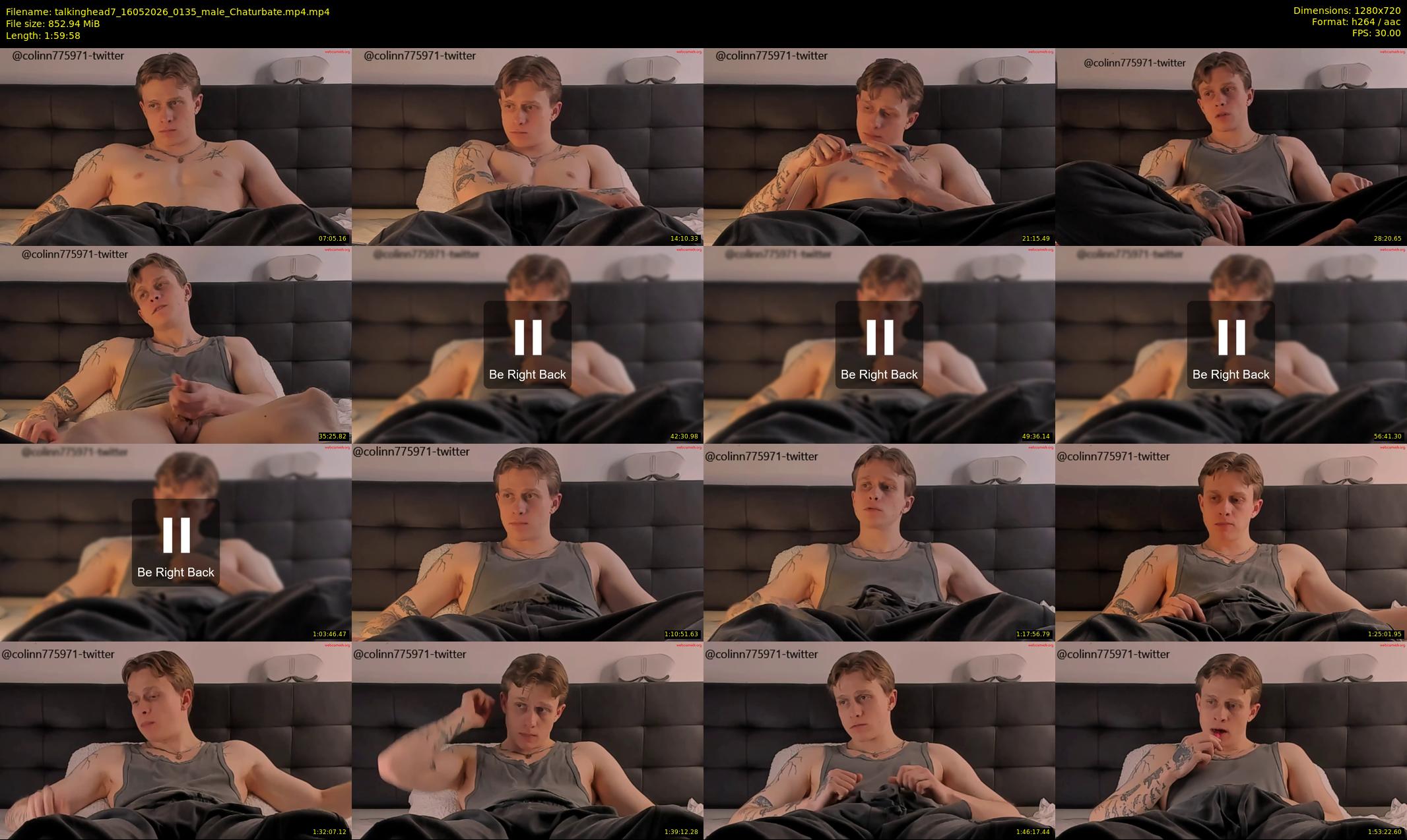 talkinghead7 — 120 minute Chaturbate male cam show recording, 720p, May 16, 2026