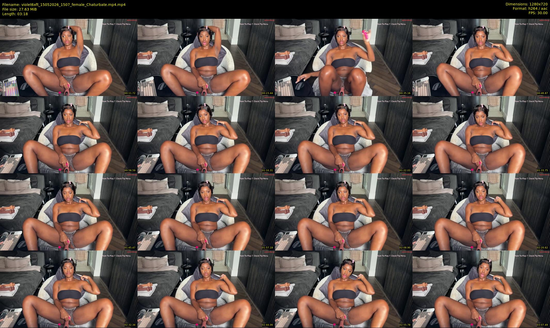 violet6xft — 4 minute Chaturbate female cam show recording, 720p, May 15, 2026