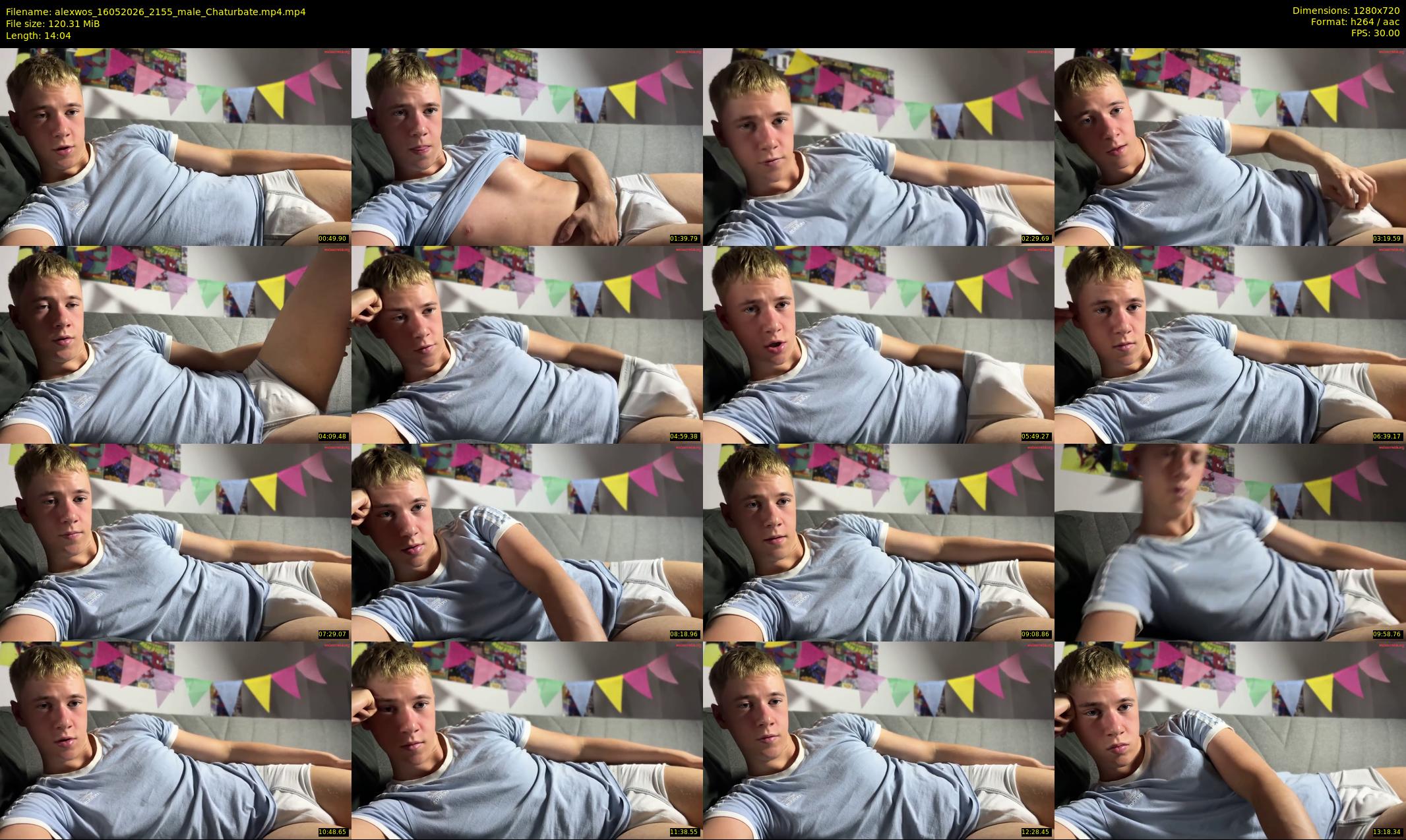 alexwos — 15 minute Chaturbate male cam show recording, 720p, May 16, 2026