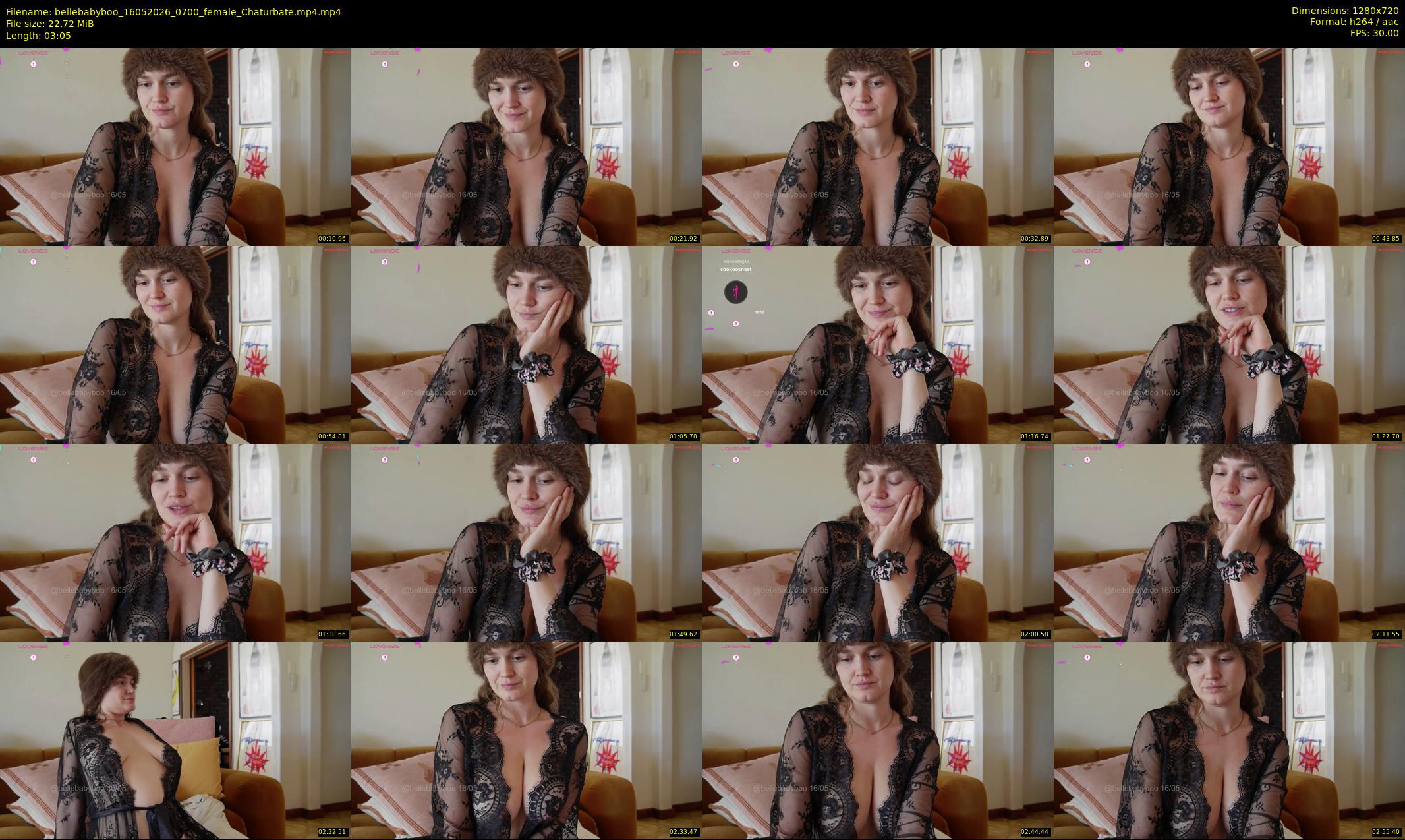 bellebabyboo — 4 minute Chaturbate female cam show recording, 720p, May 16, 2026