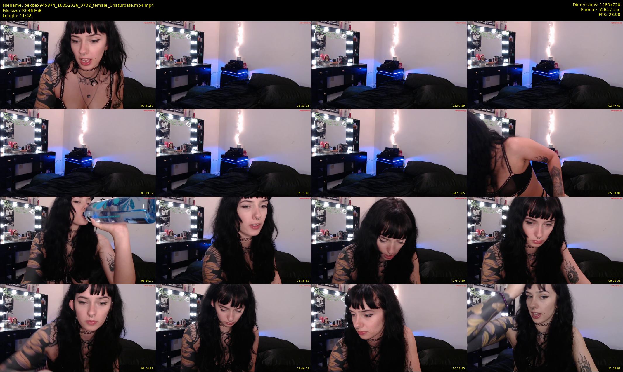 bexbex945874 — 12 minute Chaturbate female cam show recording, 720p, May 16, 2026