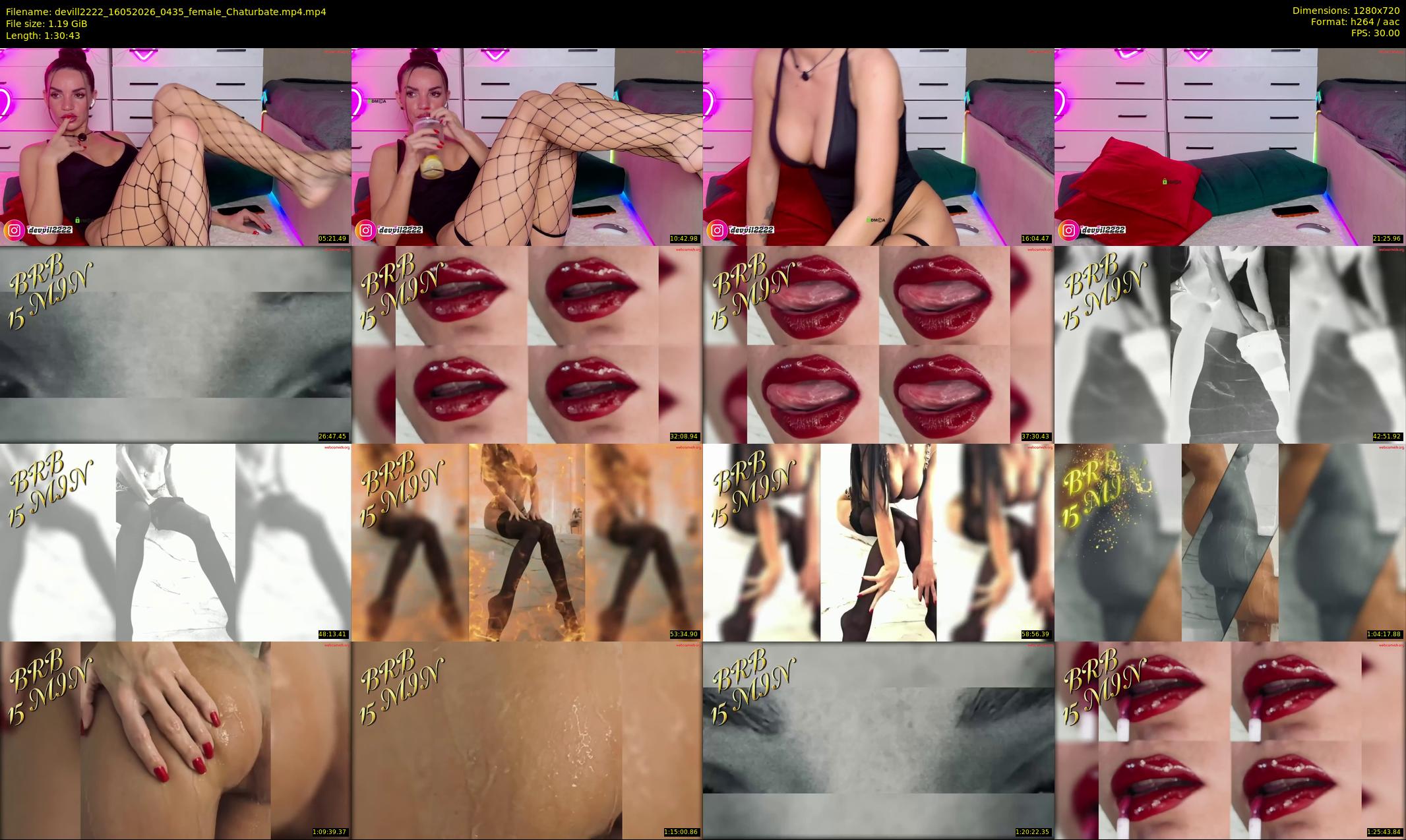 devill2222 — 91 minute Chaturbate female cam show recording, 720p, May 16, 2026