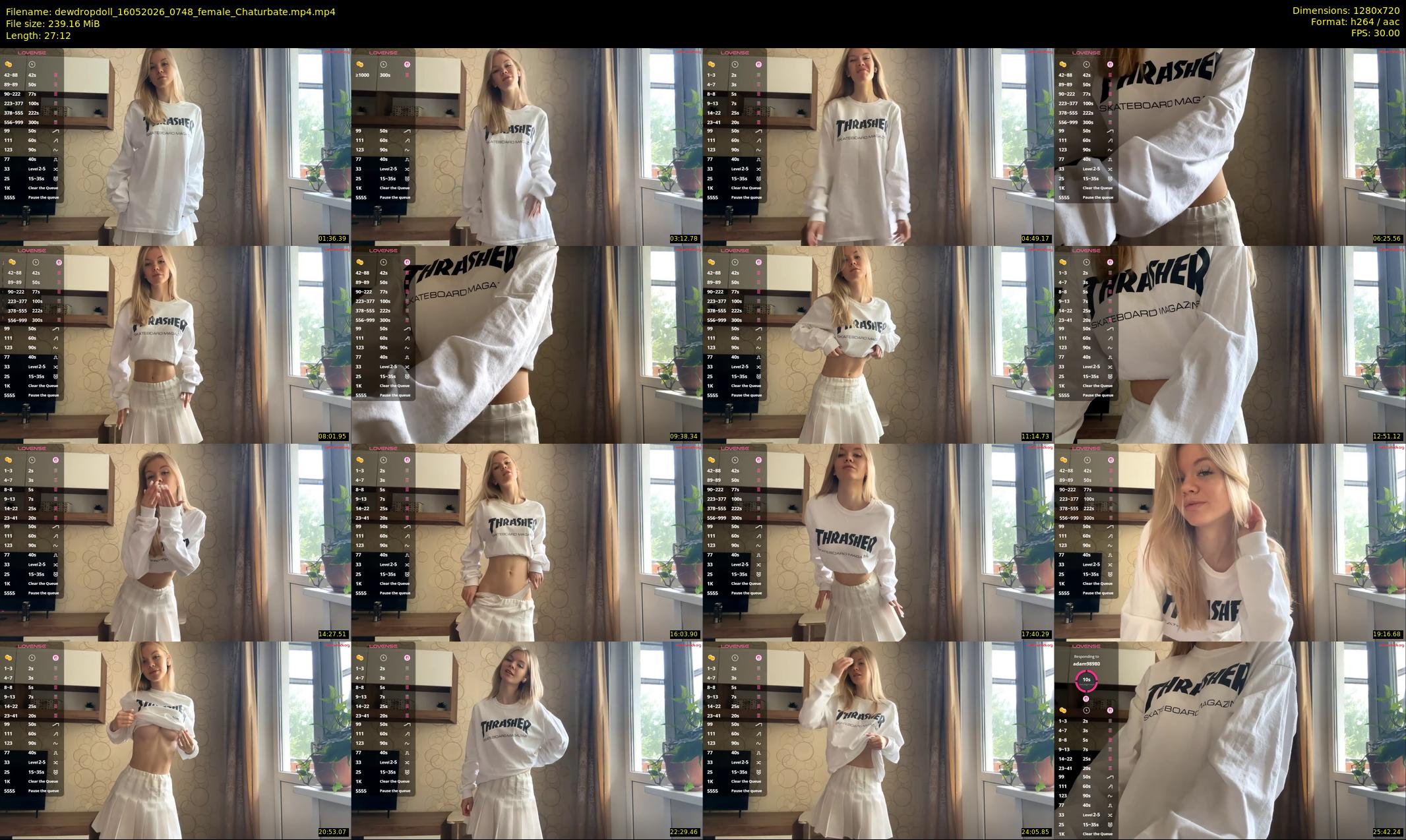 dewdropdoll — 28 minute Chaturbate female cam show recording, 720p, May 16, 2026
