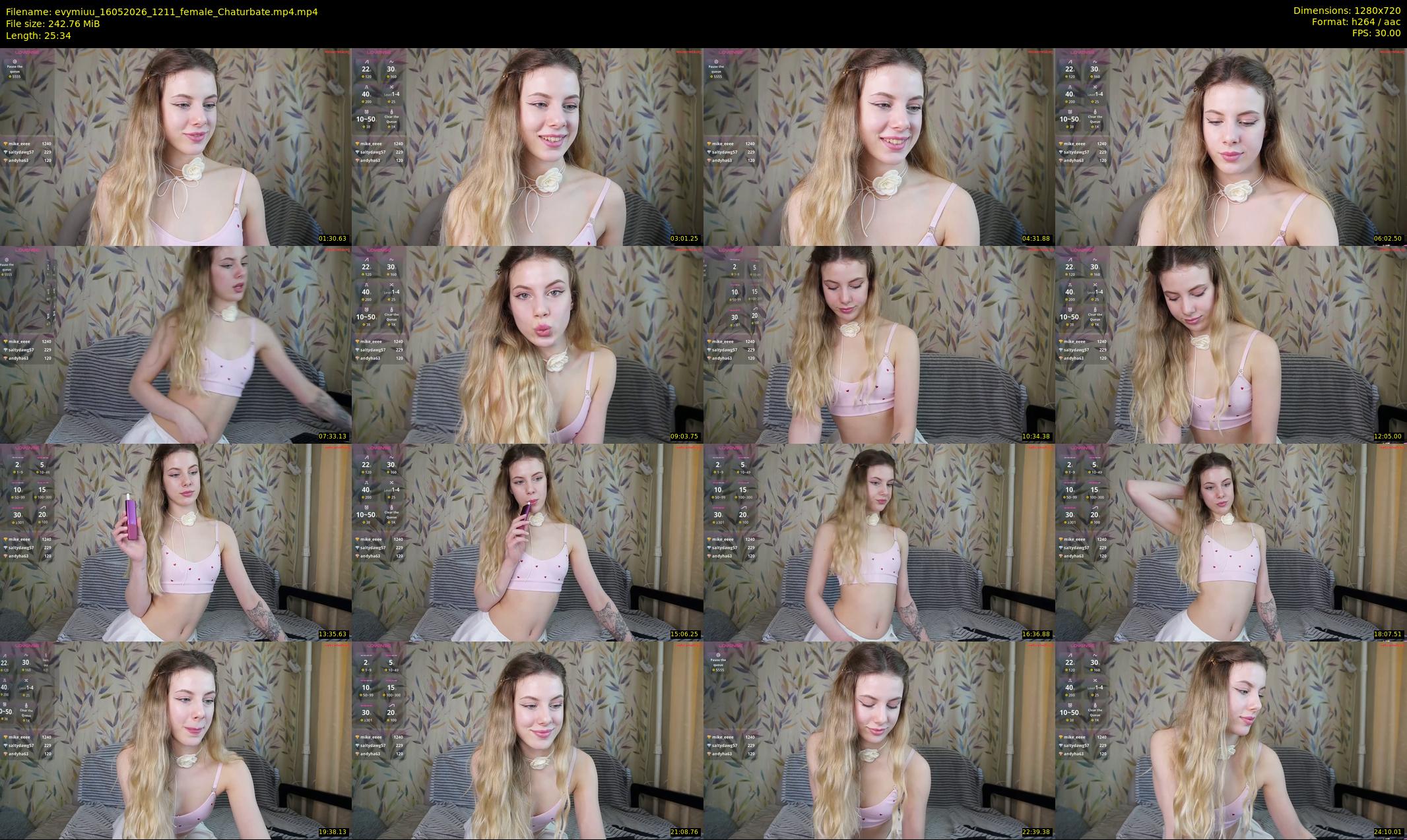 evymiuu — 26 minute Chaturbate female cam show recording, 720p, May 16, 2026