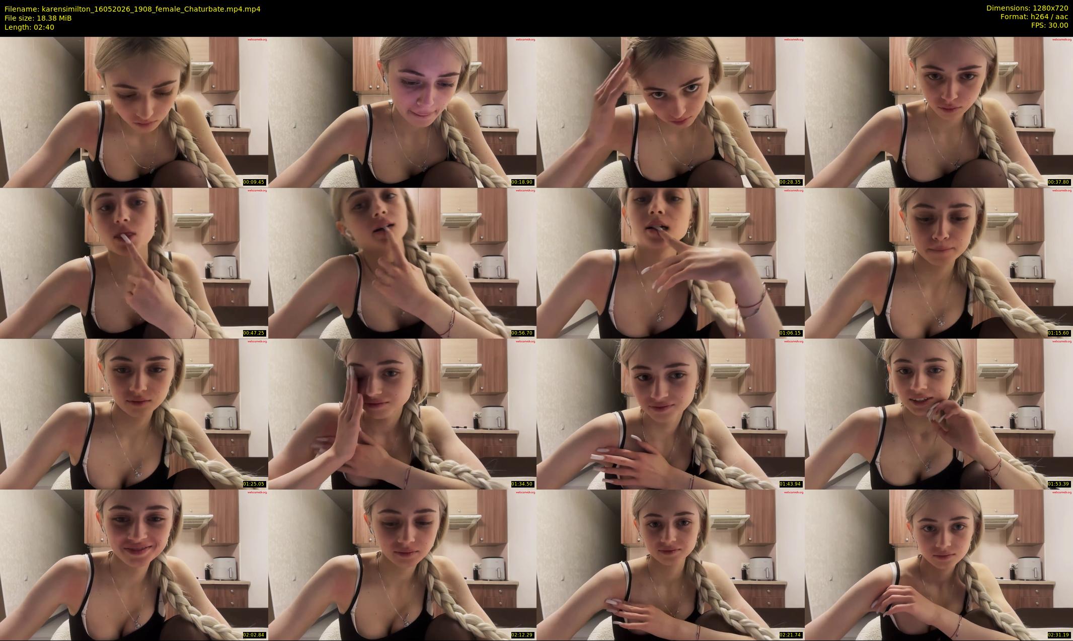karensimilton — 3 minute Chaturbate female cam show recording, 720p, May 16, 2026