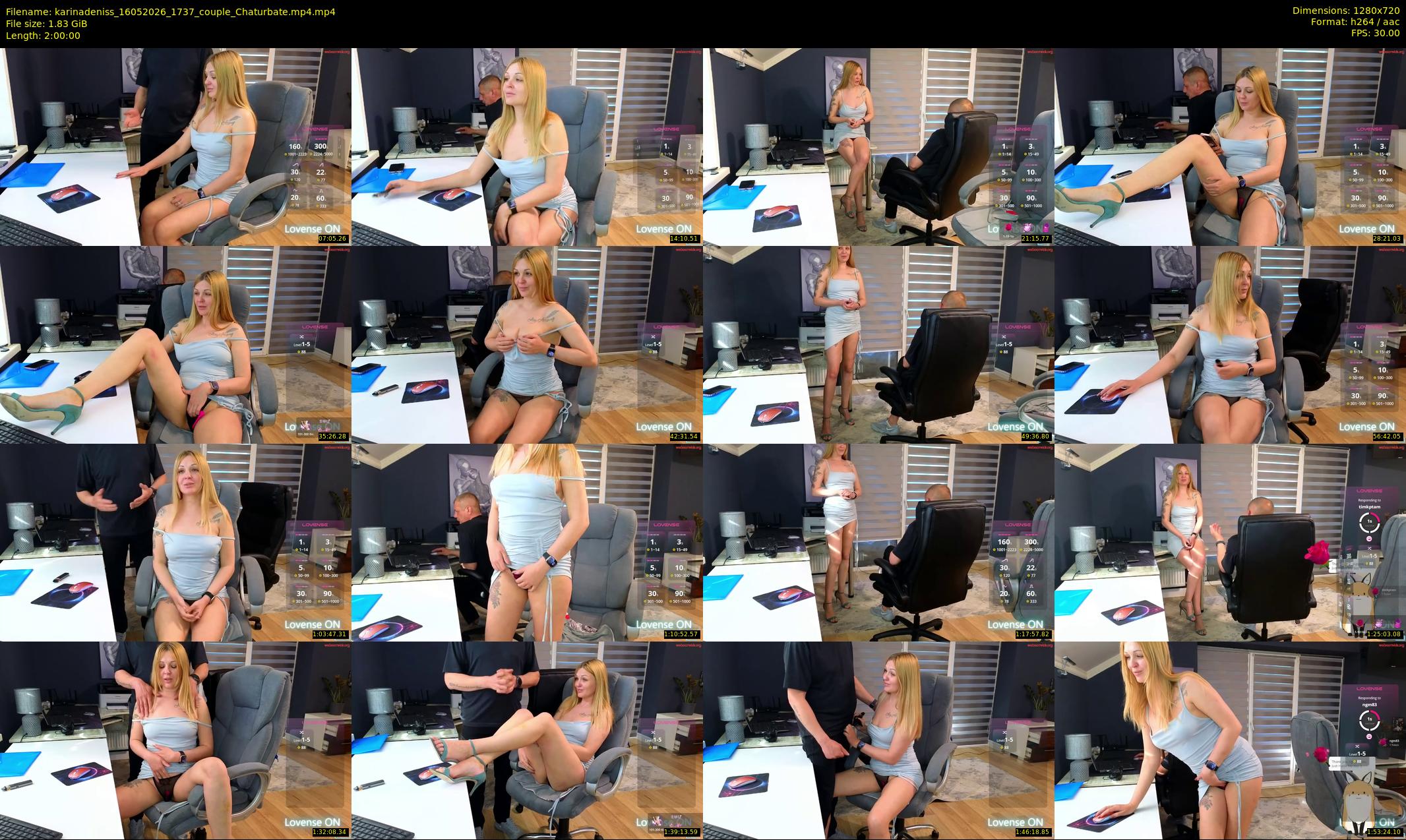 karinadeniss — 120 minute Chaturbate couple cam show recording, 720p, May 16, 2026
