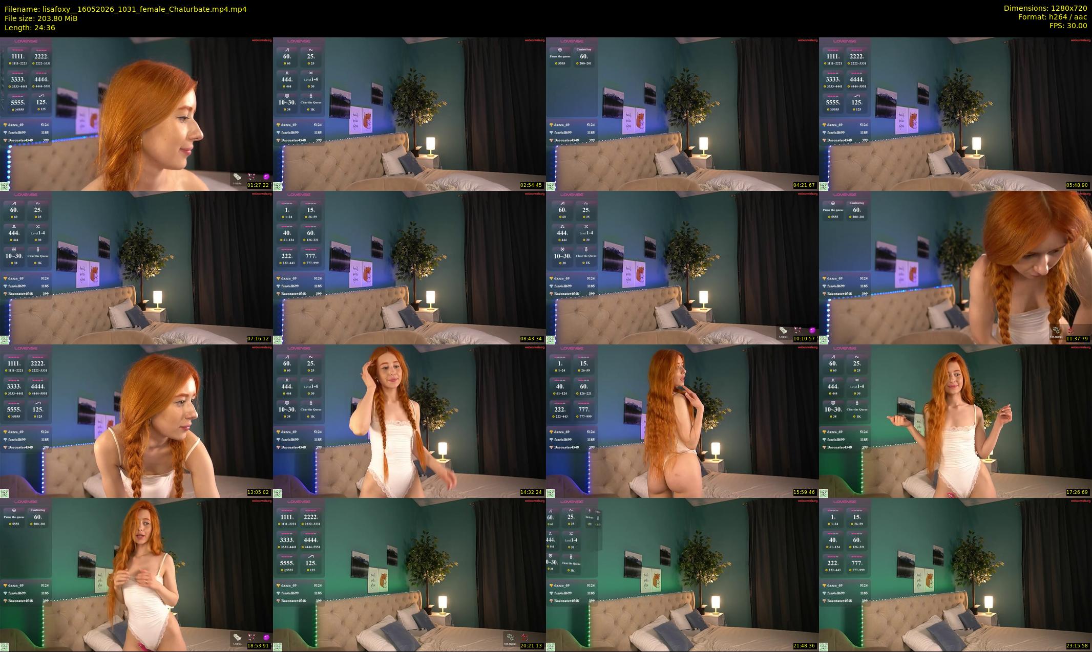 lisafoxy_ — 25 minute Chaturbate female cam show recording, 720p, May 16, 2026