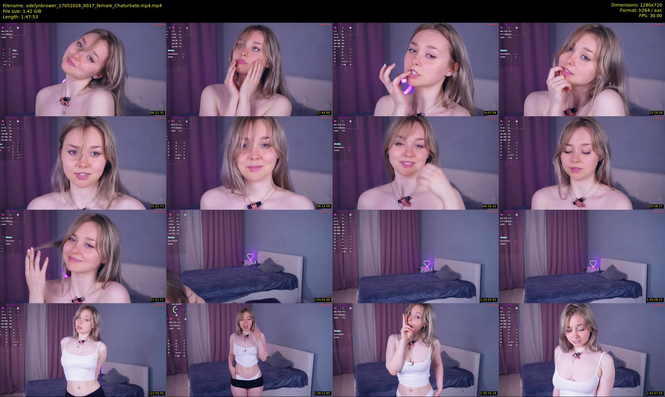 odelynbrower — 108 minute Chaturbate female cam show recording, 720p, May 17, 2026
