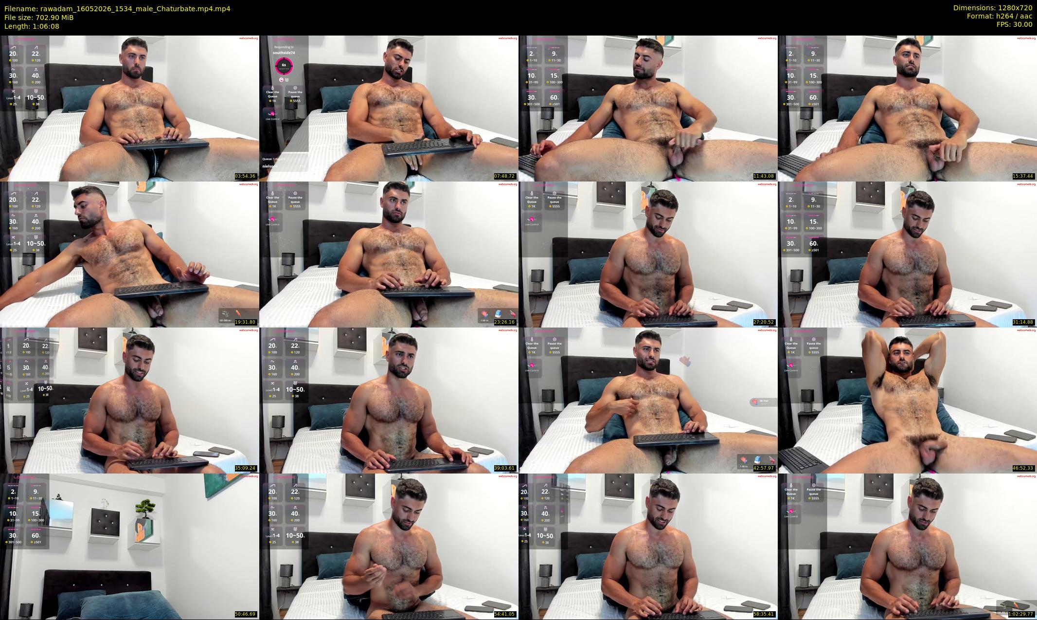 rawadam — 67 minute Chaturbate male cam show recording, 720p, May 16, 2026
