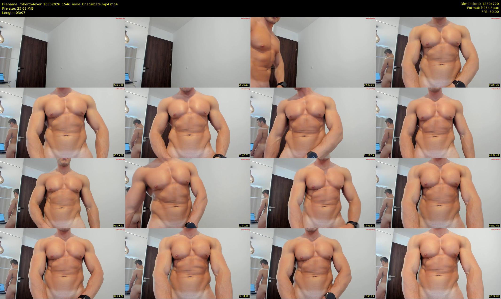 roberto4ever — 4 minute Chaturbate male cam show recording, 720p, May 16, 2026