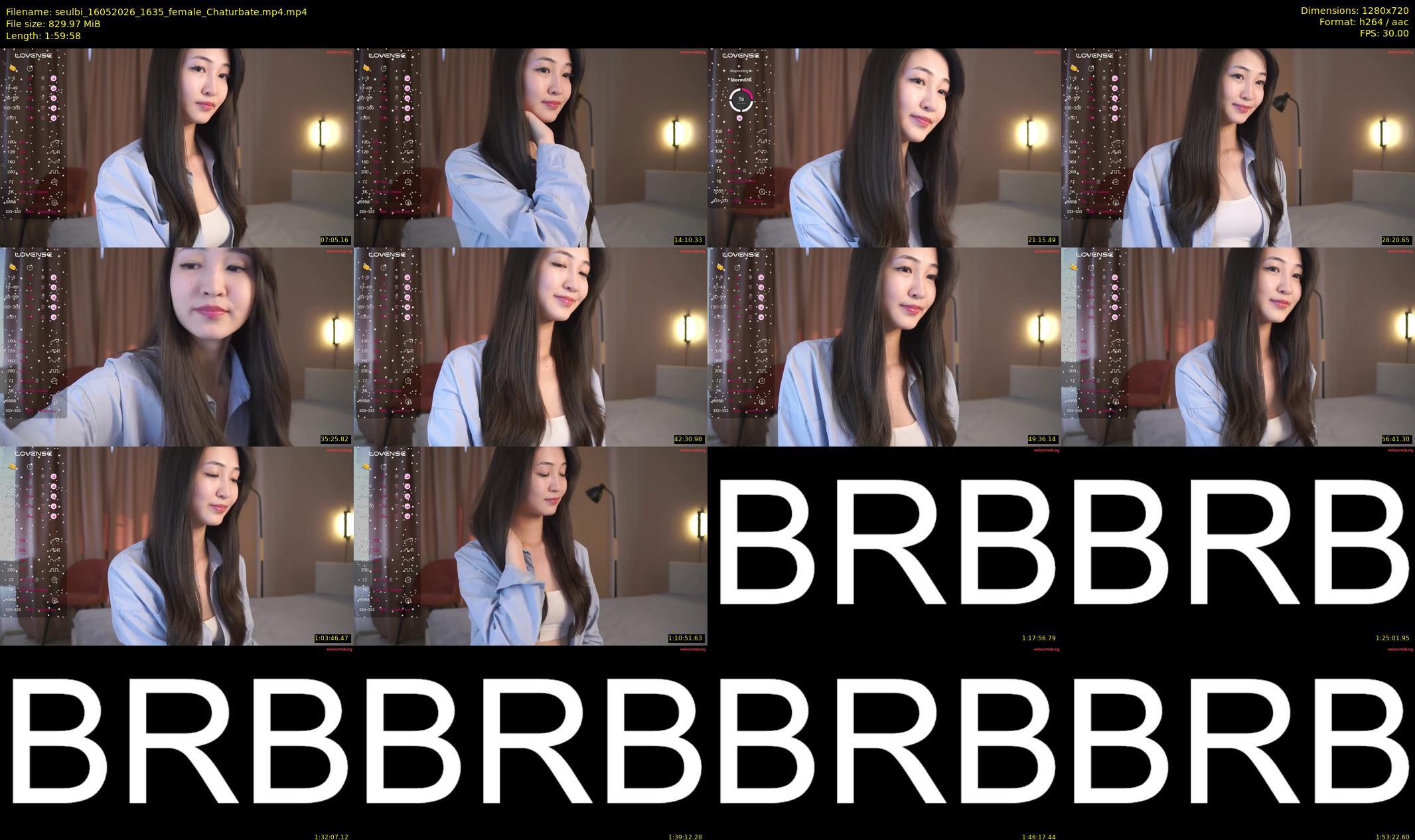 seulbi — 120 minute Chaturbate female cam show recording, 720p, May 16, 2026