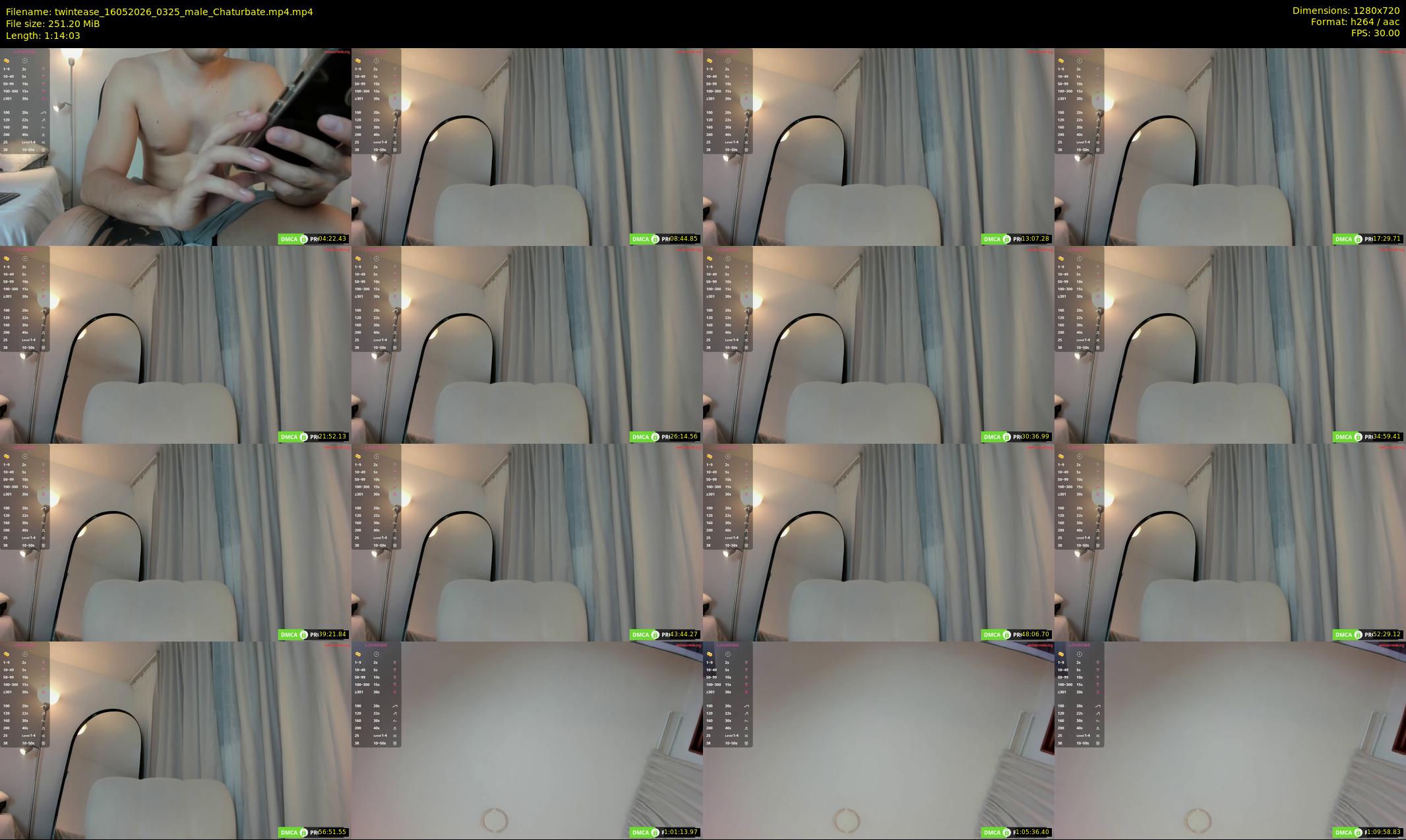 twintease — 75 minute Chaturbate male cam show recording, 720p, May 16, 2026