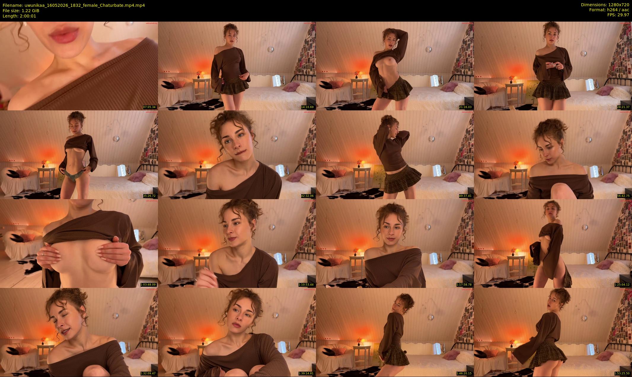 uwunikaa — 121 minute Chaturbate female cam show recording, 720p, May 16, 2026