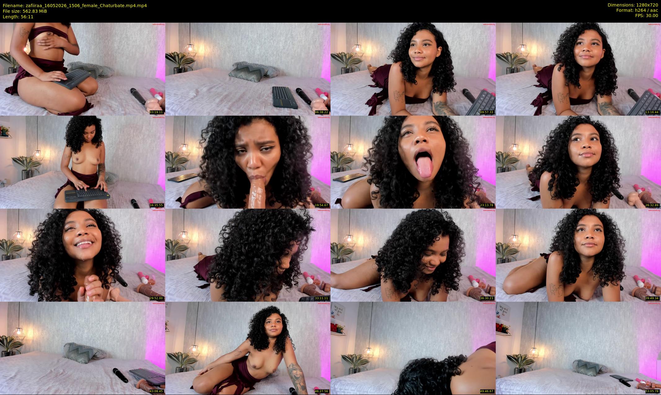 zafiiraa — 57 minute Chaturbate female cam show recording, 720p, May 16, 2026