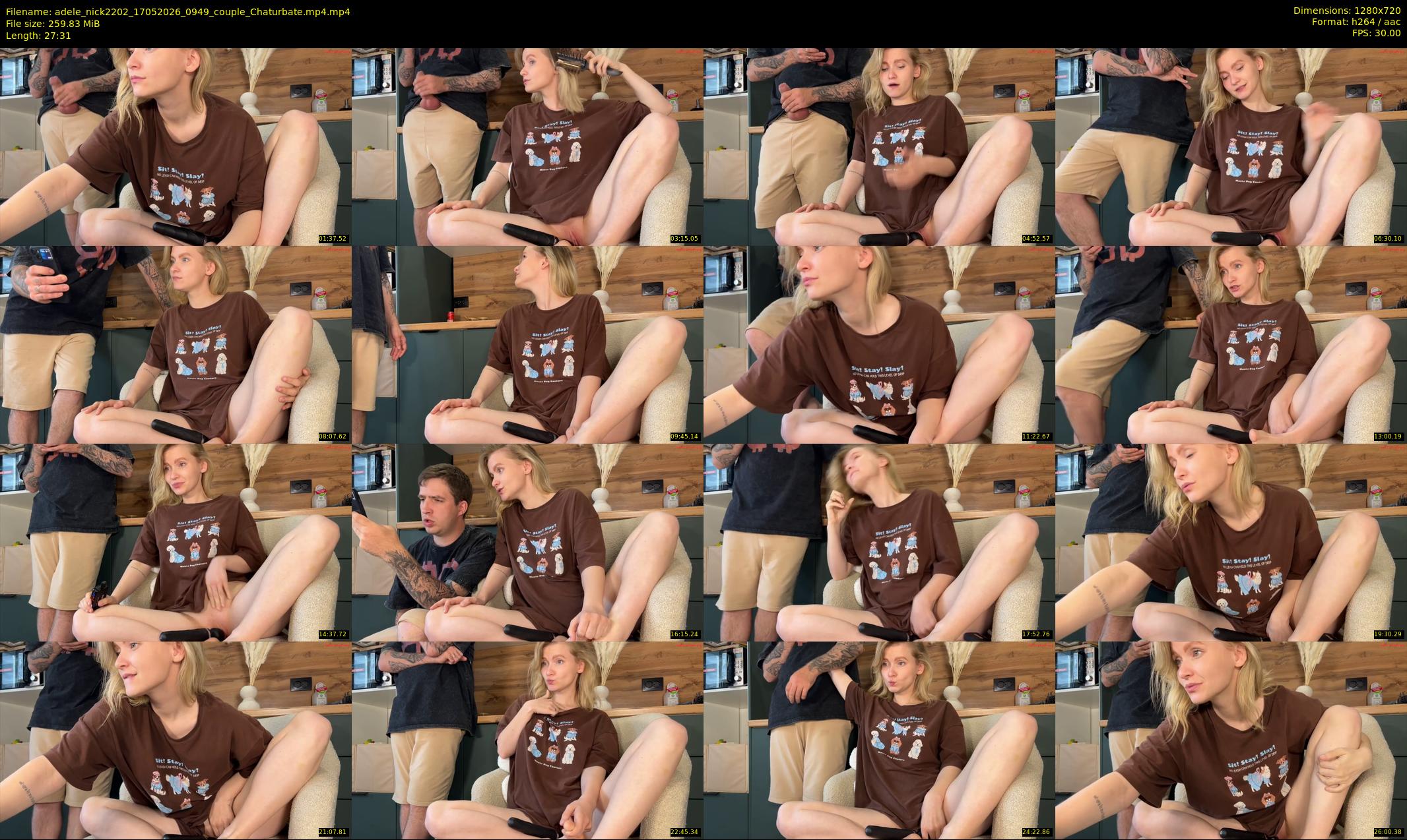 adele_nick2202 — 28 minute Chaturbate couple cam show recording, 720p, May 17, 2026