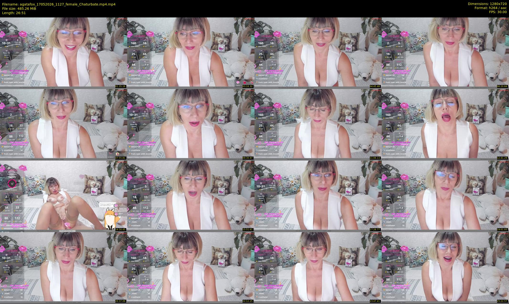 agatafox — 27 minute Chaturbate female cam show recording, 720p, May 17, 2026