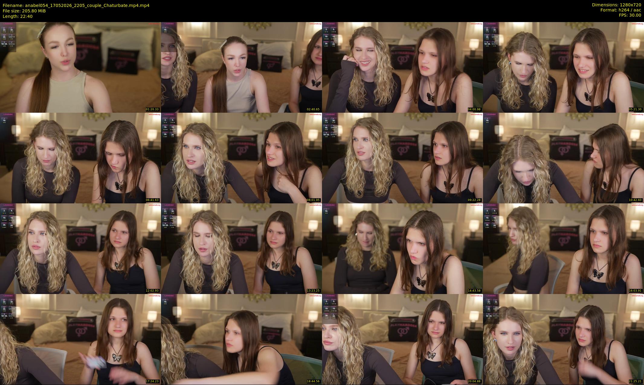 anabel054 — 23 minute Chaturbate female cam show recording, 720p, May 17, 2026