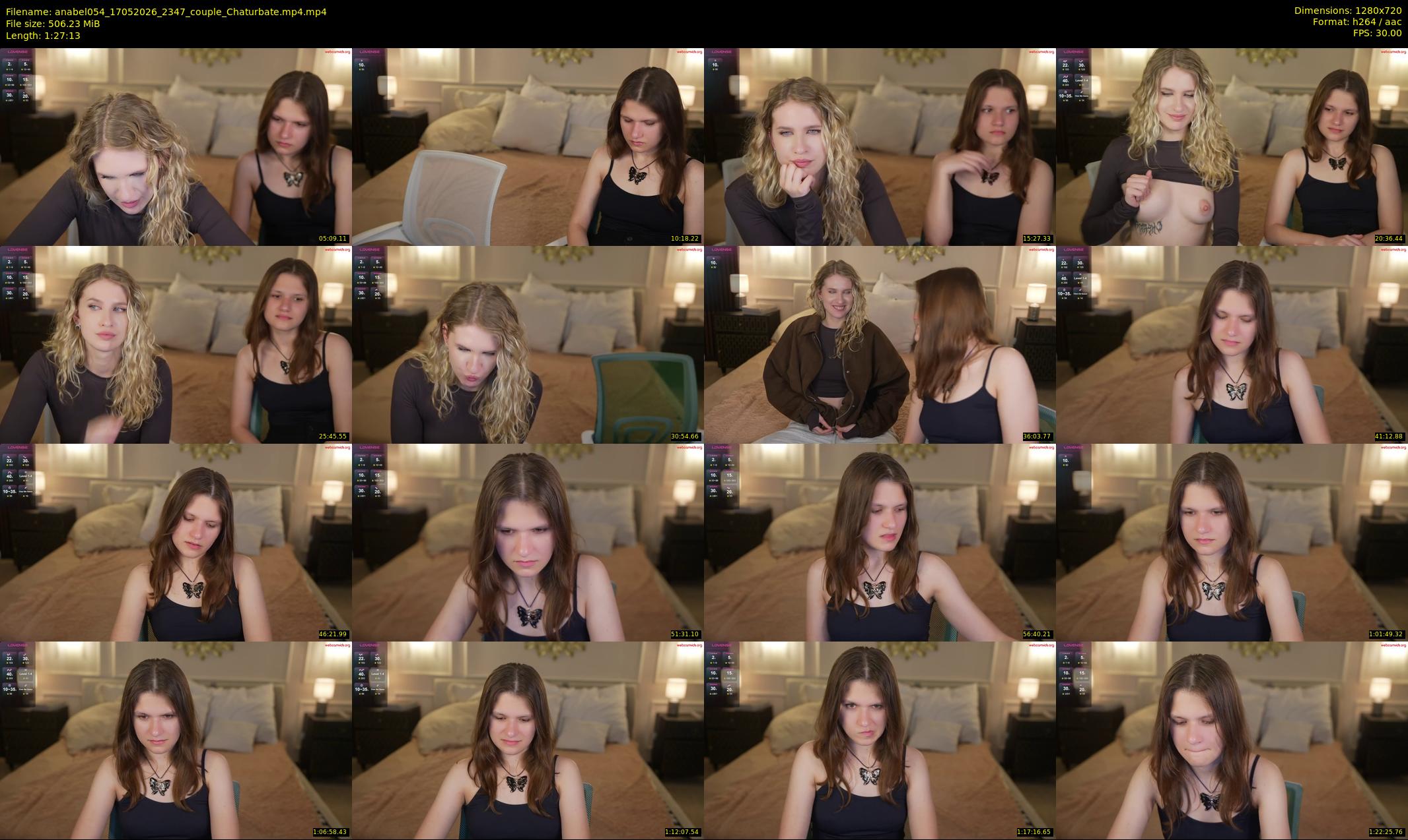 anabel054 — 88 minute Chaturbate female cam show recording, 720p, May 17, 2026