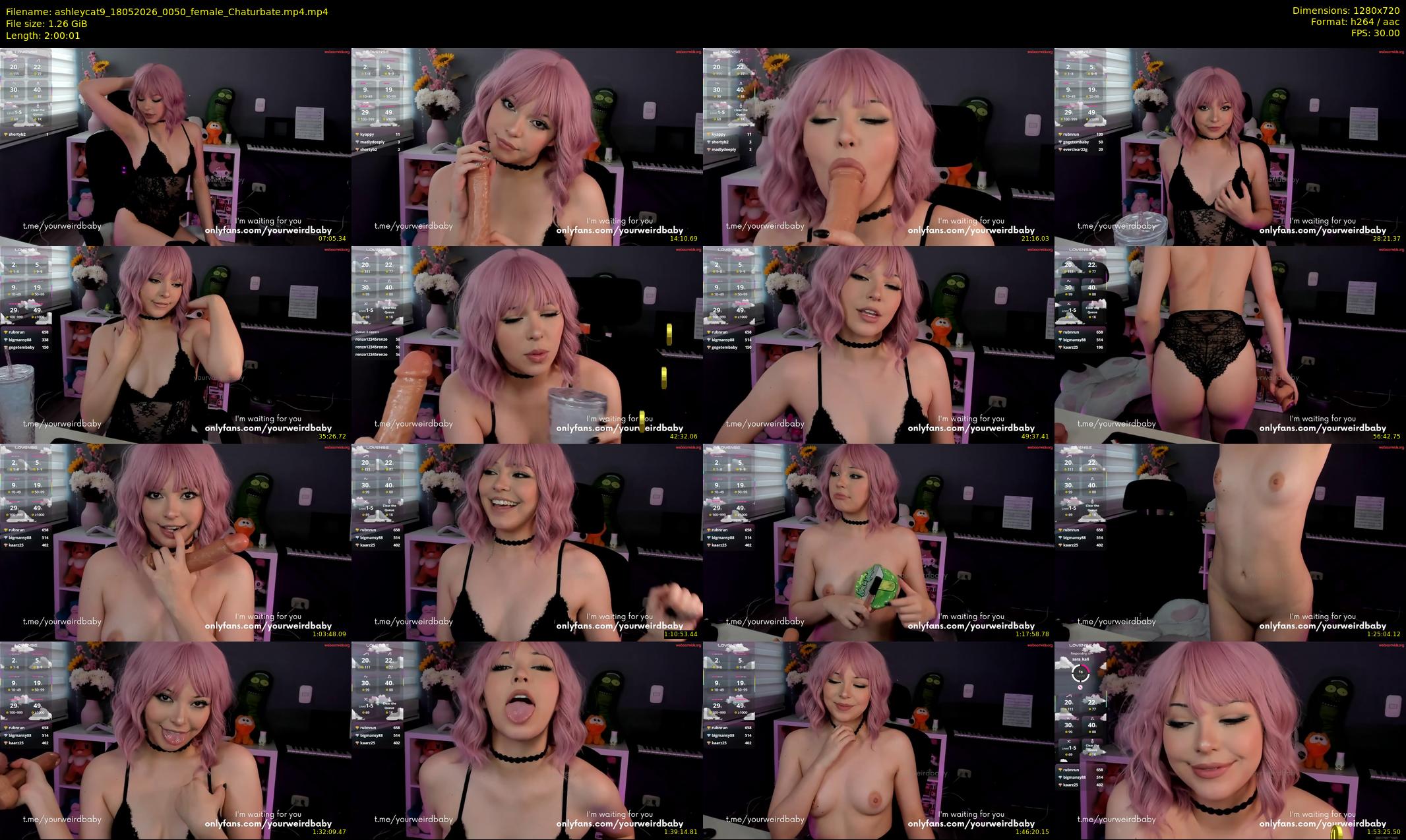 ashleycat9 — 121 minute Chaturbate female cam show recording, 720p, May 18, 2026