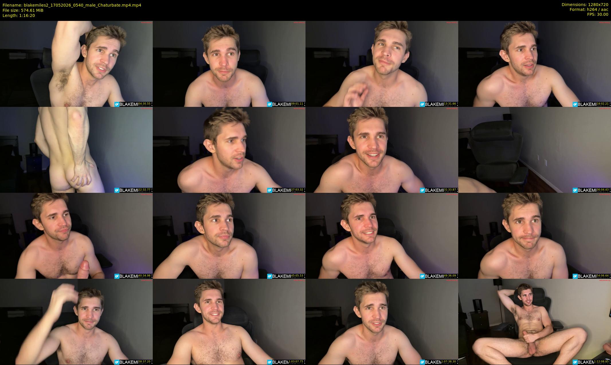 blakemiles2 — 77 minute Chaturbate male cam show recording, 720p, May 17, 2026
