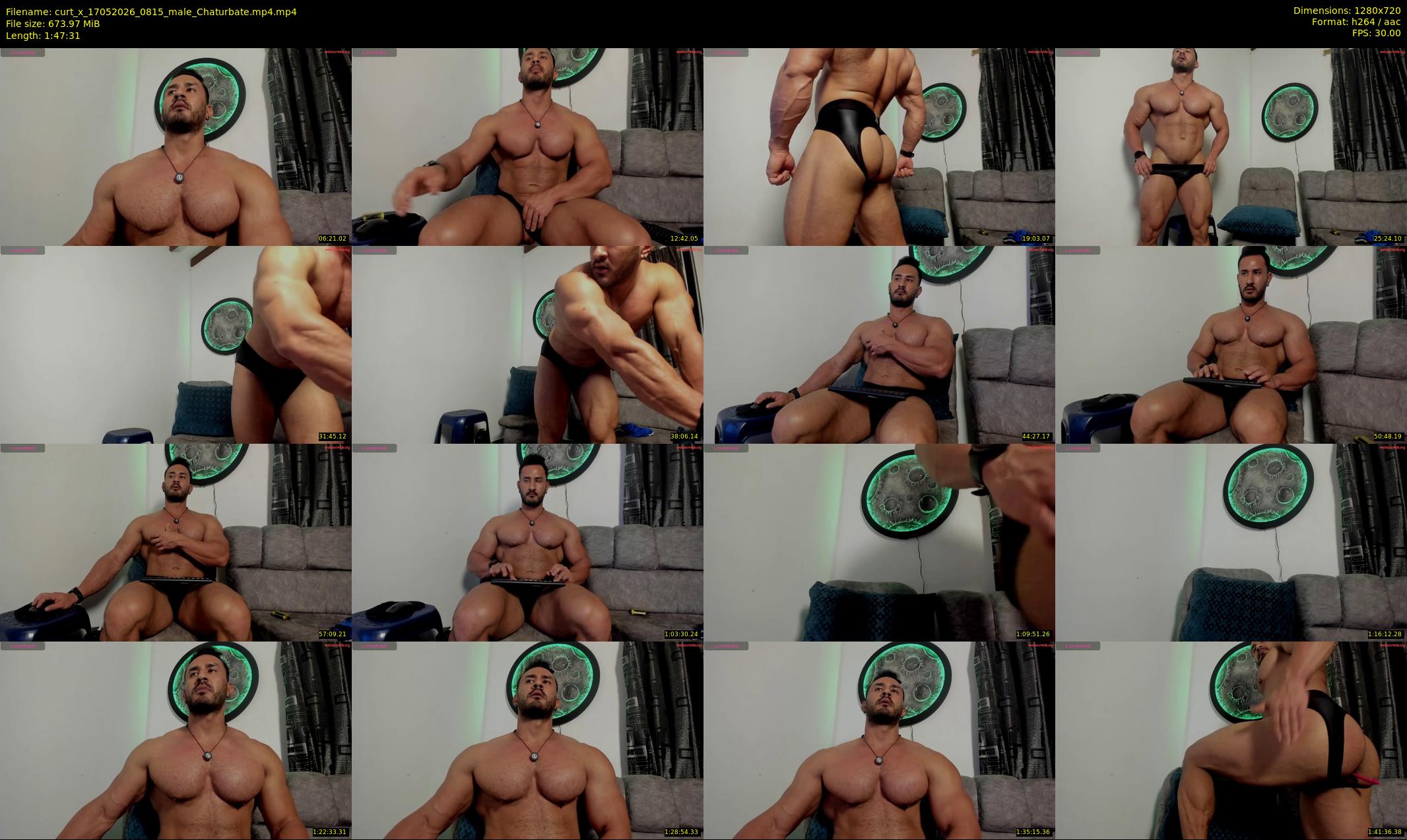 curt_x — 108 minute Chaturbate male cam show recording, 720p, May 17, 2026
