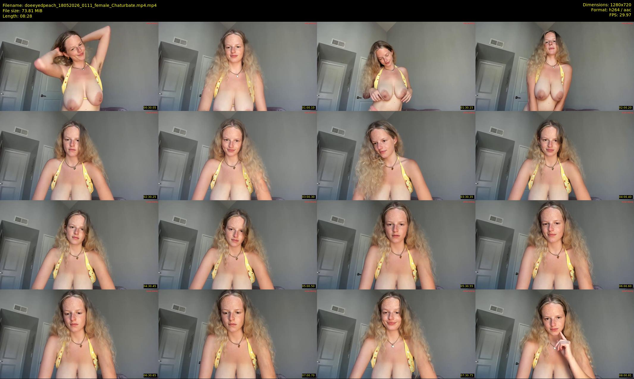 doeeyedpeach — 9 minute Chaturbate female cam show recording, 720p, May 18, 2026