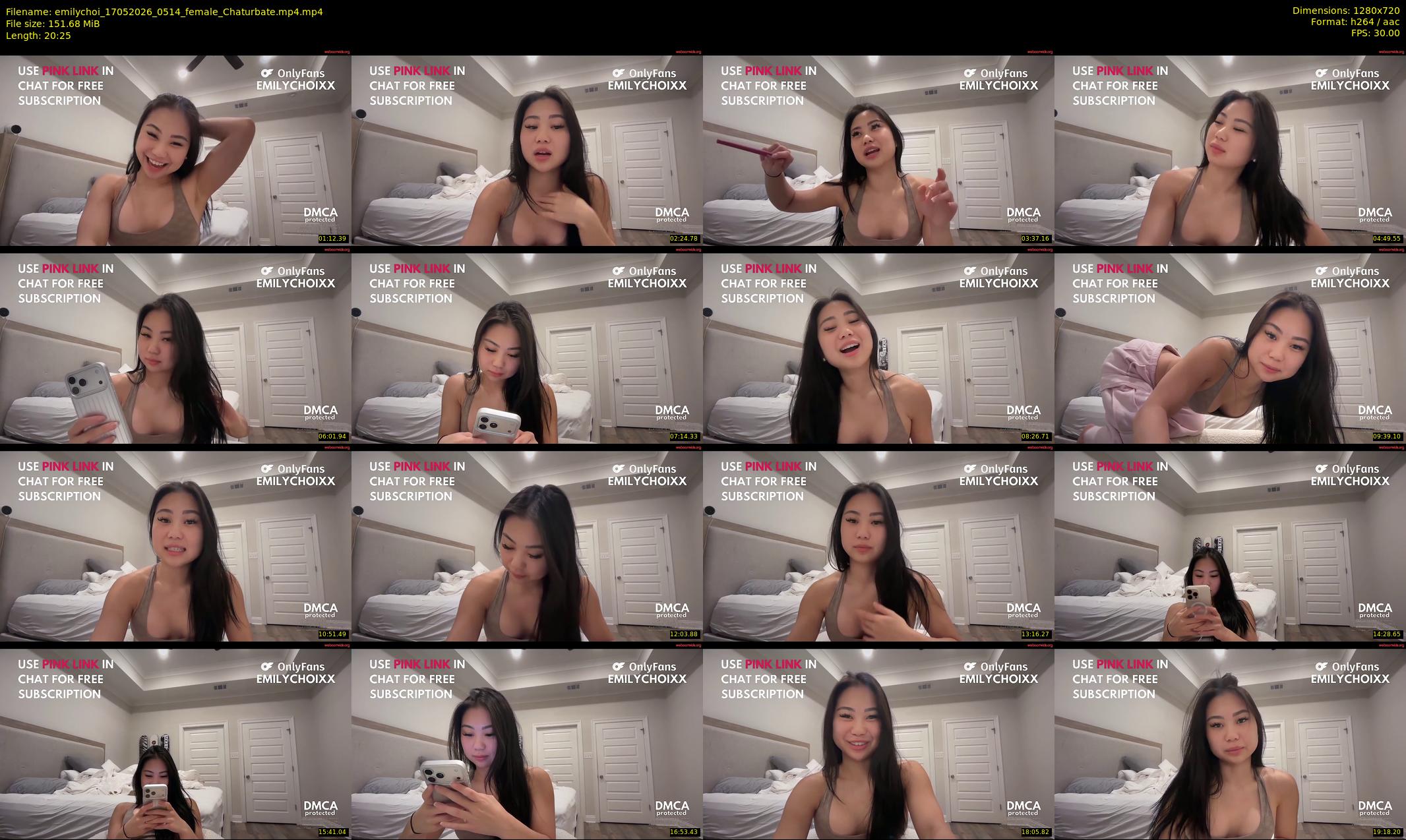 emilychoi — 21 minute Chaturbate female cam show recording, 720p, May 17, 2026