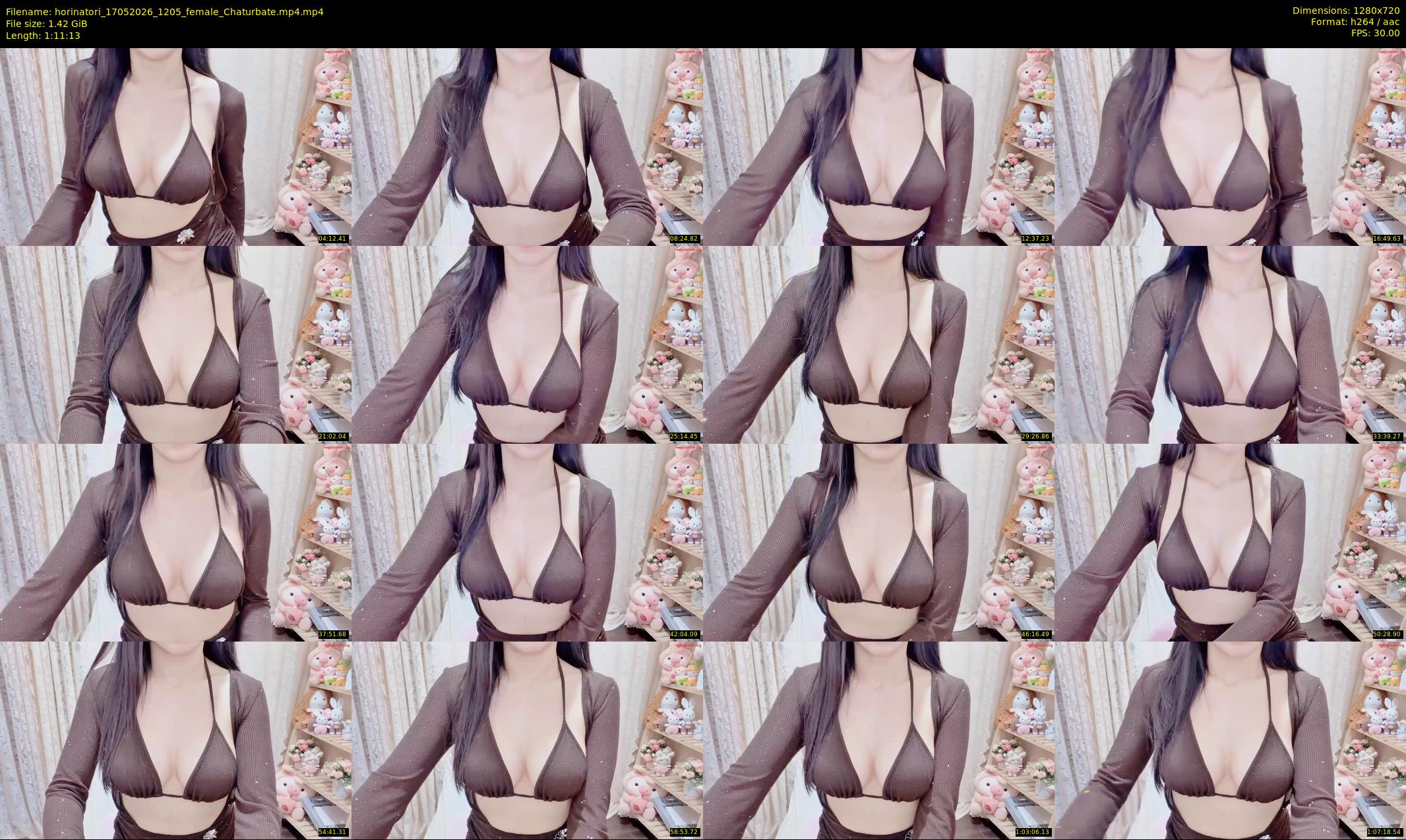 horinatori — 72 minute Chaturbate female cam show recording, 720p, May 17, 2026