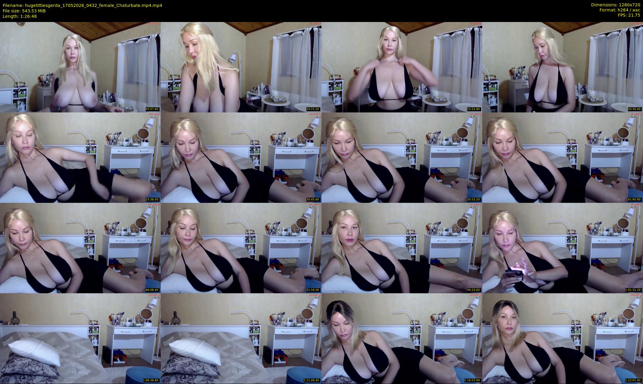 hugetittiesgerda — 87 minute Chaturbate female cam show recording, 720p, May 17, 2026