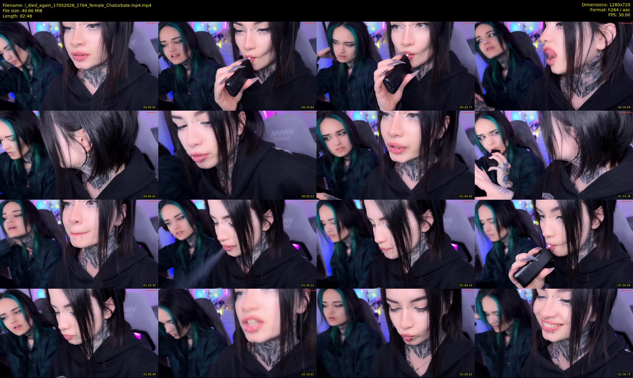 i_died_again — 3 minute Chaturbate female cam show recording, 720p, May 17, 2026