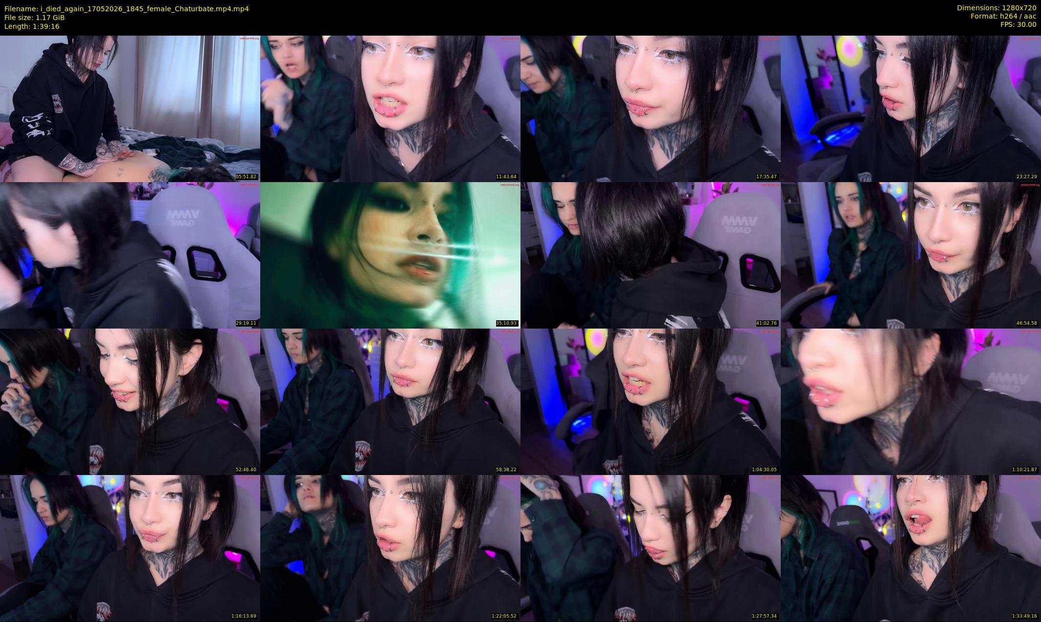 i_died_again — 100 minute Chaturbate female cam show recording, 720p, May 17, 2026