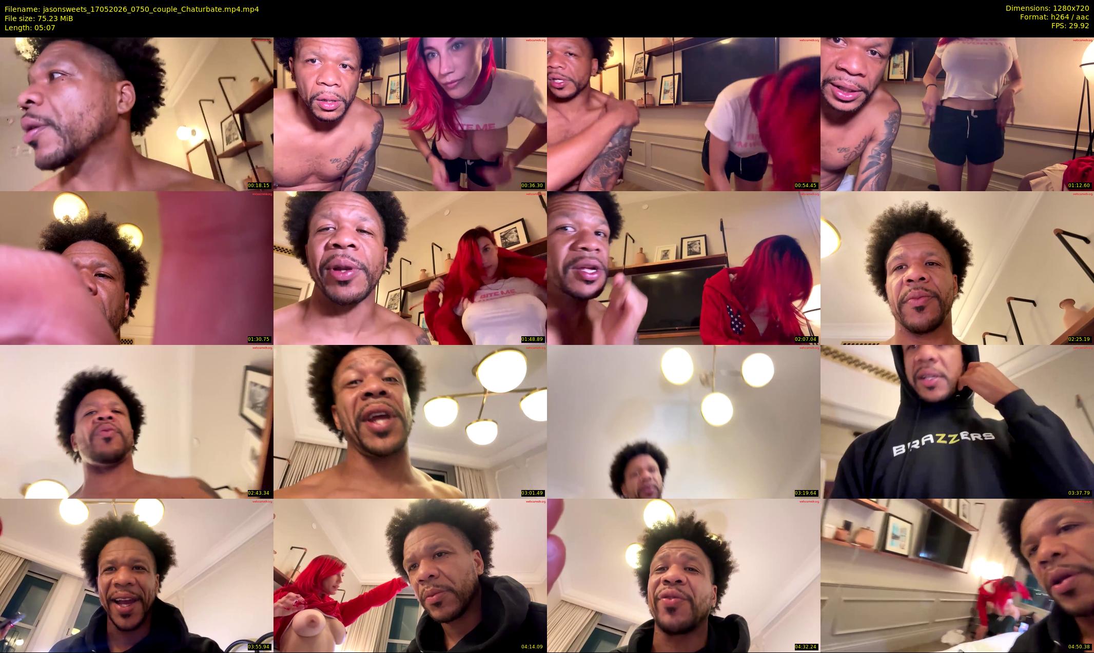 jasonsweets — 6 minute Chaturbate couple cam show recording, 720p, May 17, 2026